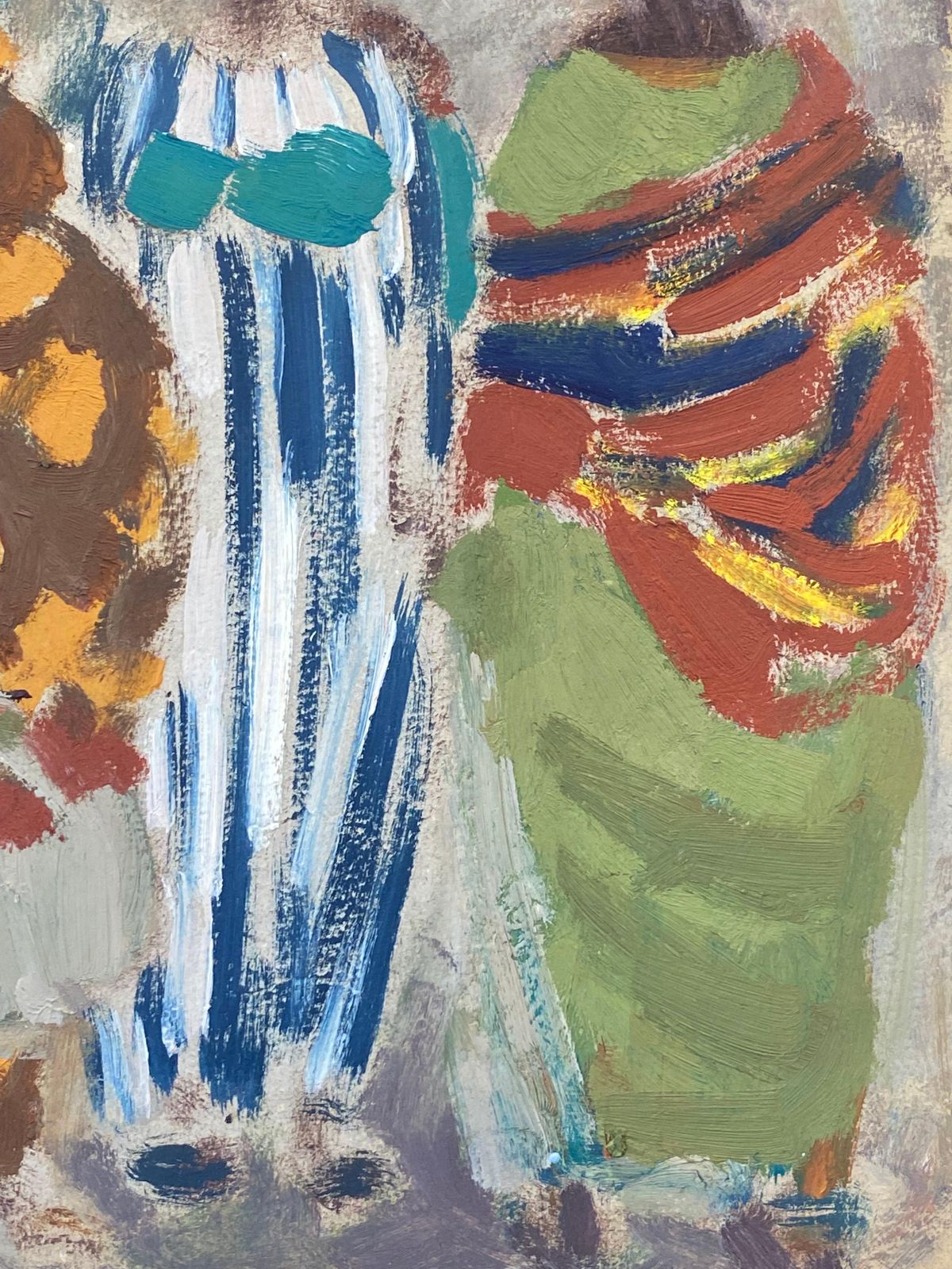 Unknown20th Century German Modernist Oil Painting   Three Figurescirca 1940s photo for sale