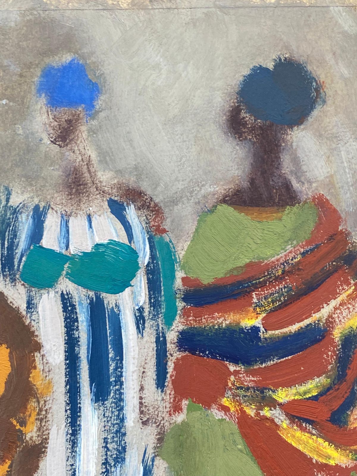 Unknown20th Century German Modernist Oil Painting   Three Figurescirca 1940s photo 300.0
