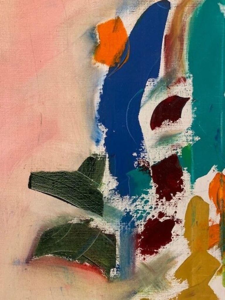 Unknown1970's French Abstract Signed Oil Painting On Canvascirca 1970s photo furniture