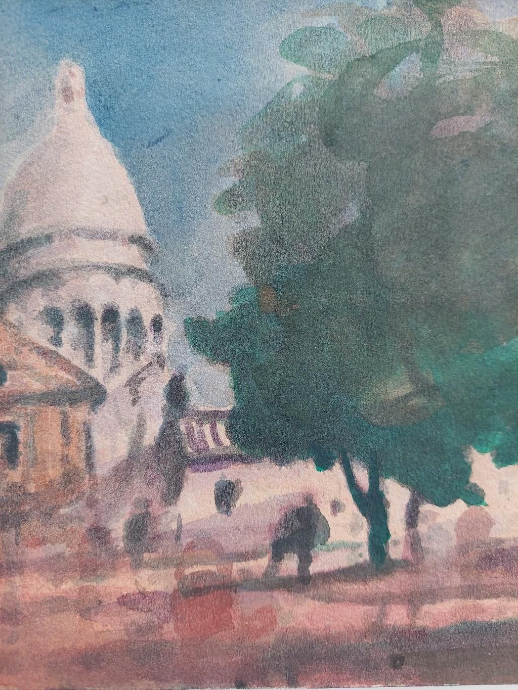 Unknownfrench Modernist Cubist Painting Montmartre Paris20th Century photo vinterior