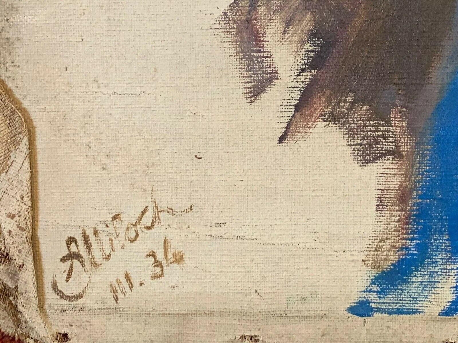 Unknownhenri Miloch Signed 1930's Oil Painting, Portrait Of A Dapper Gentmid 20th Century photo Art