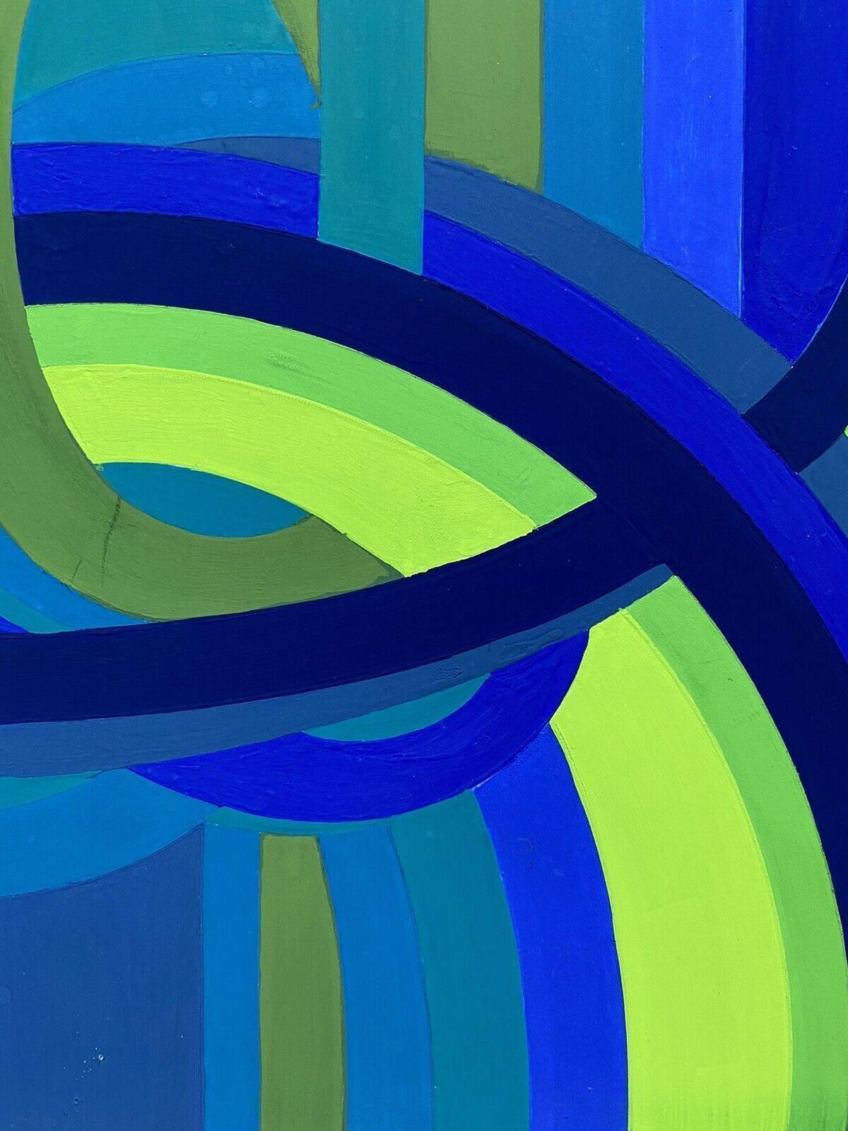 Unknownarlette Martin French Geometric Abstract Painting, Blue & Green Design20th Century photo 504.0