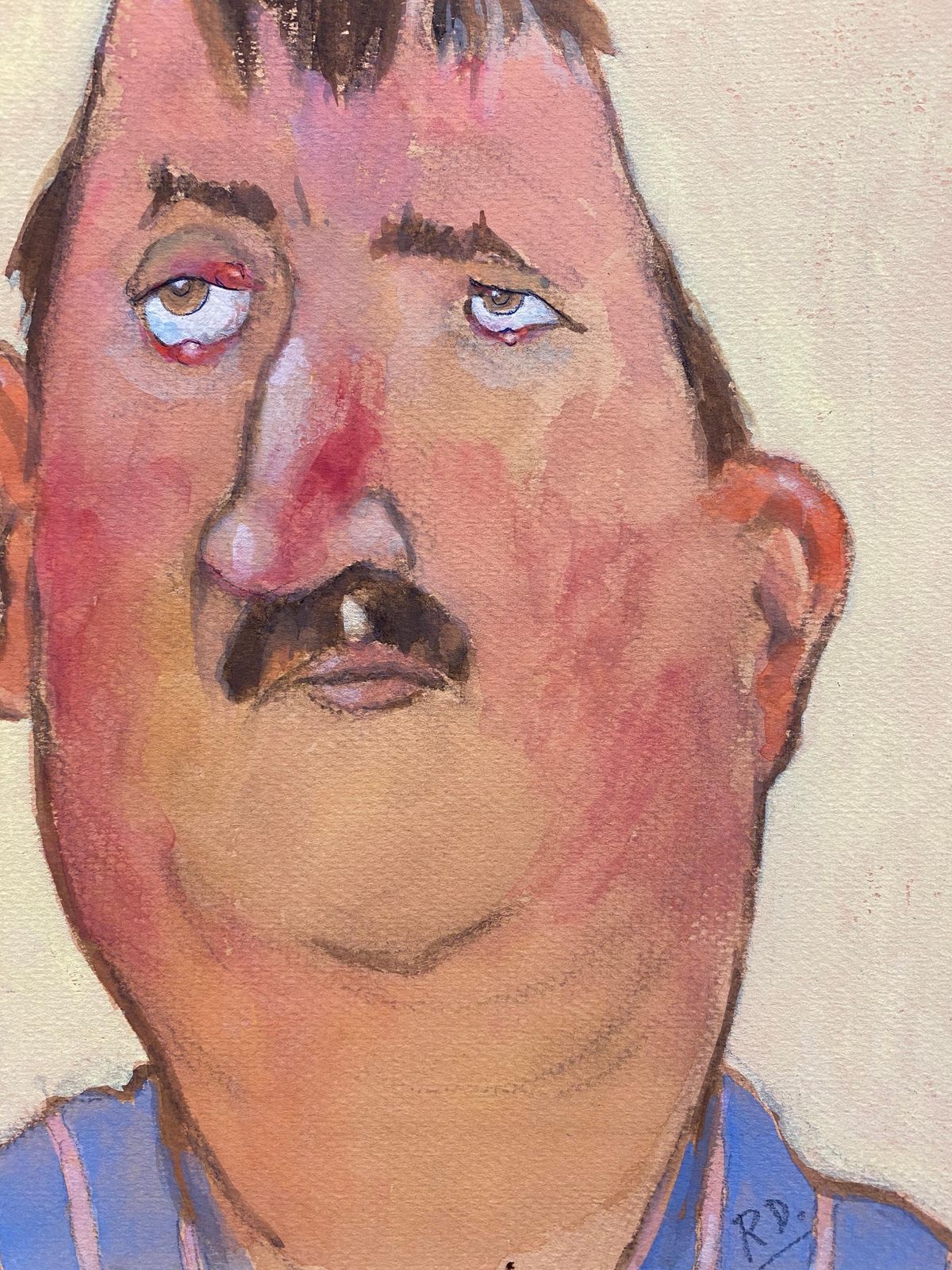 Unknown1960's French Portrait Man With Red Nosecaricaturec.1960s photo Art