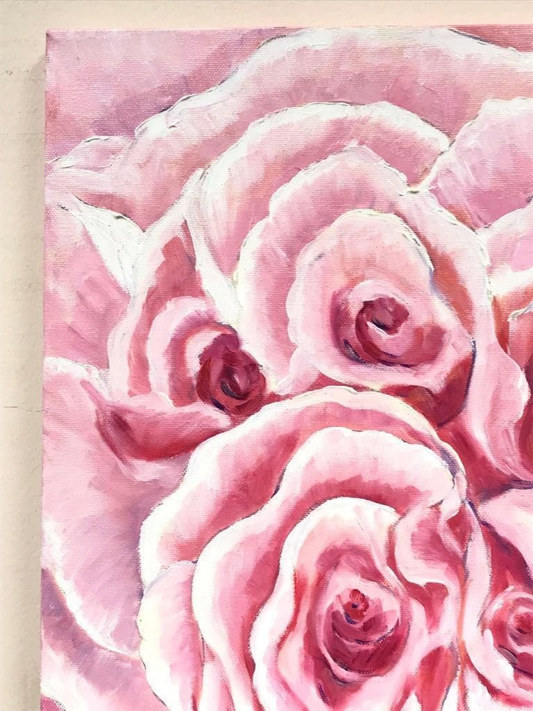 Unknownprofusion Of Pink Roses Bright & Colorful French Impressionist Oil Painting2000 photo furniture