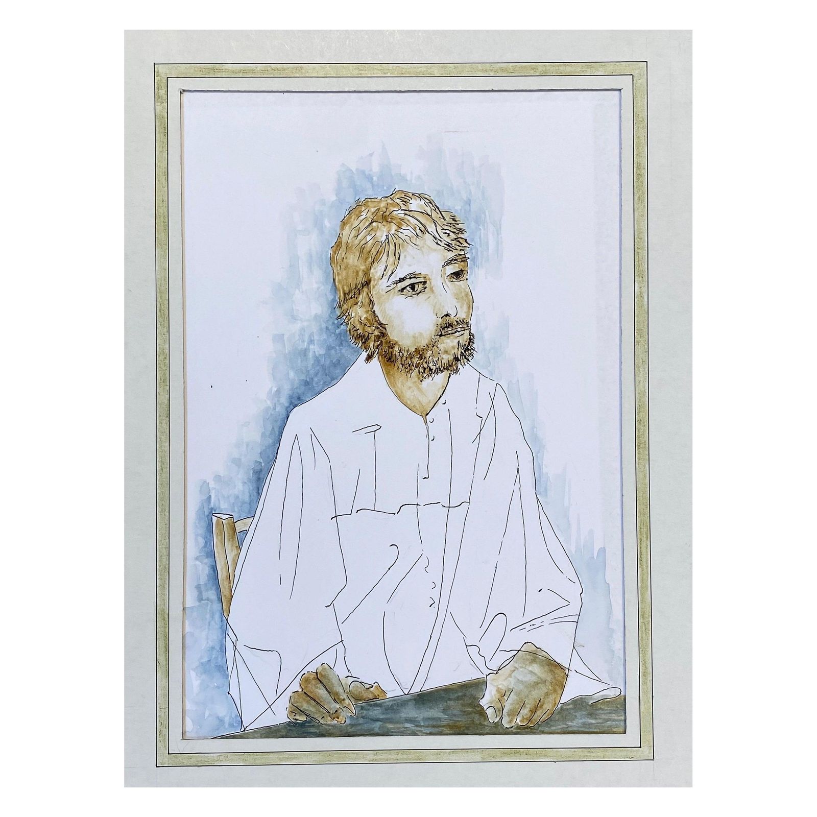 Unknown1950's French Modernist / Cubist  Painting, Male Portrait1950