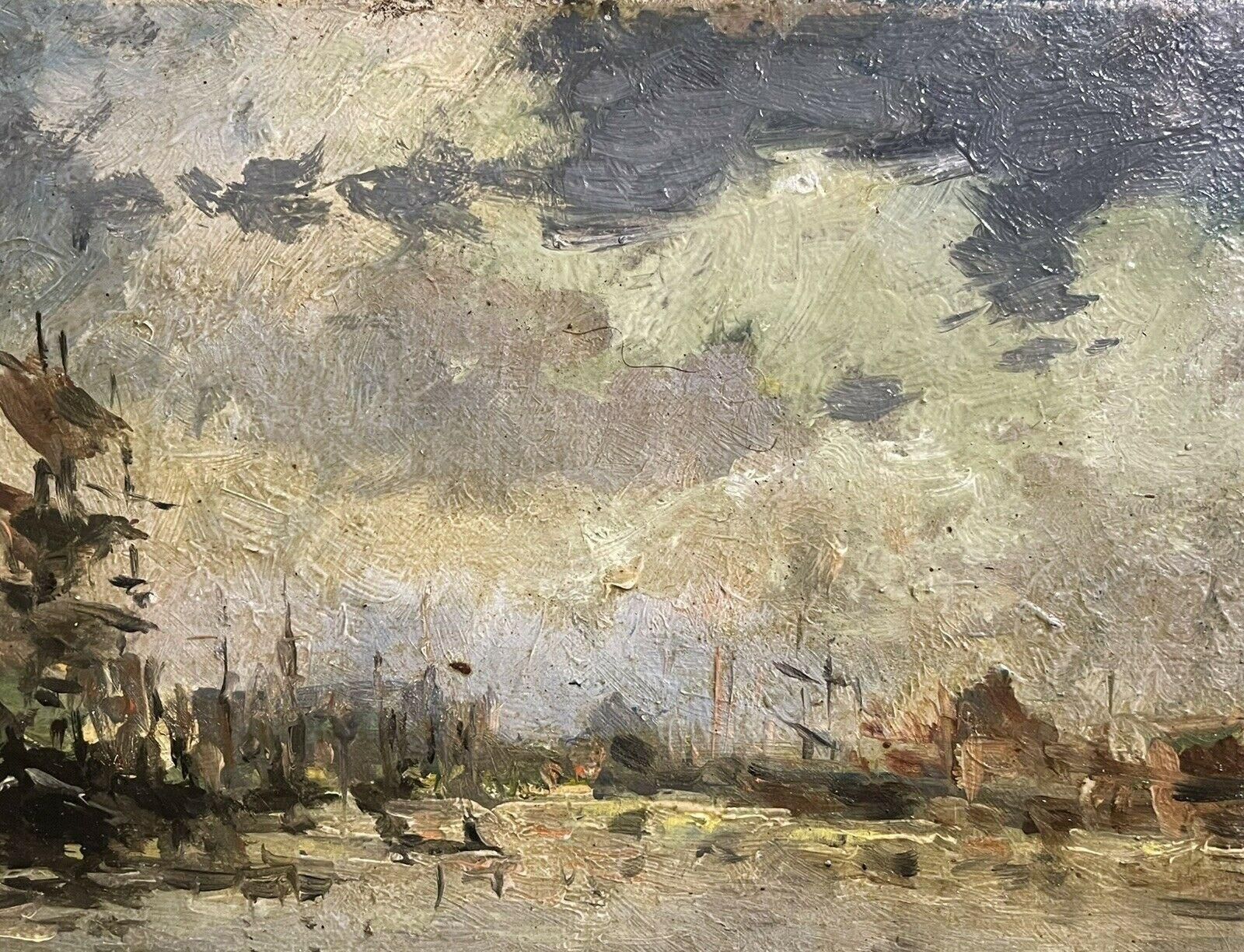 Unknownmaurice Mazeilie French Impressionist Signed Oil, Tall Ship In French Harbour1990 1999 photo Art
