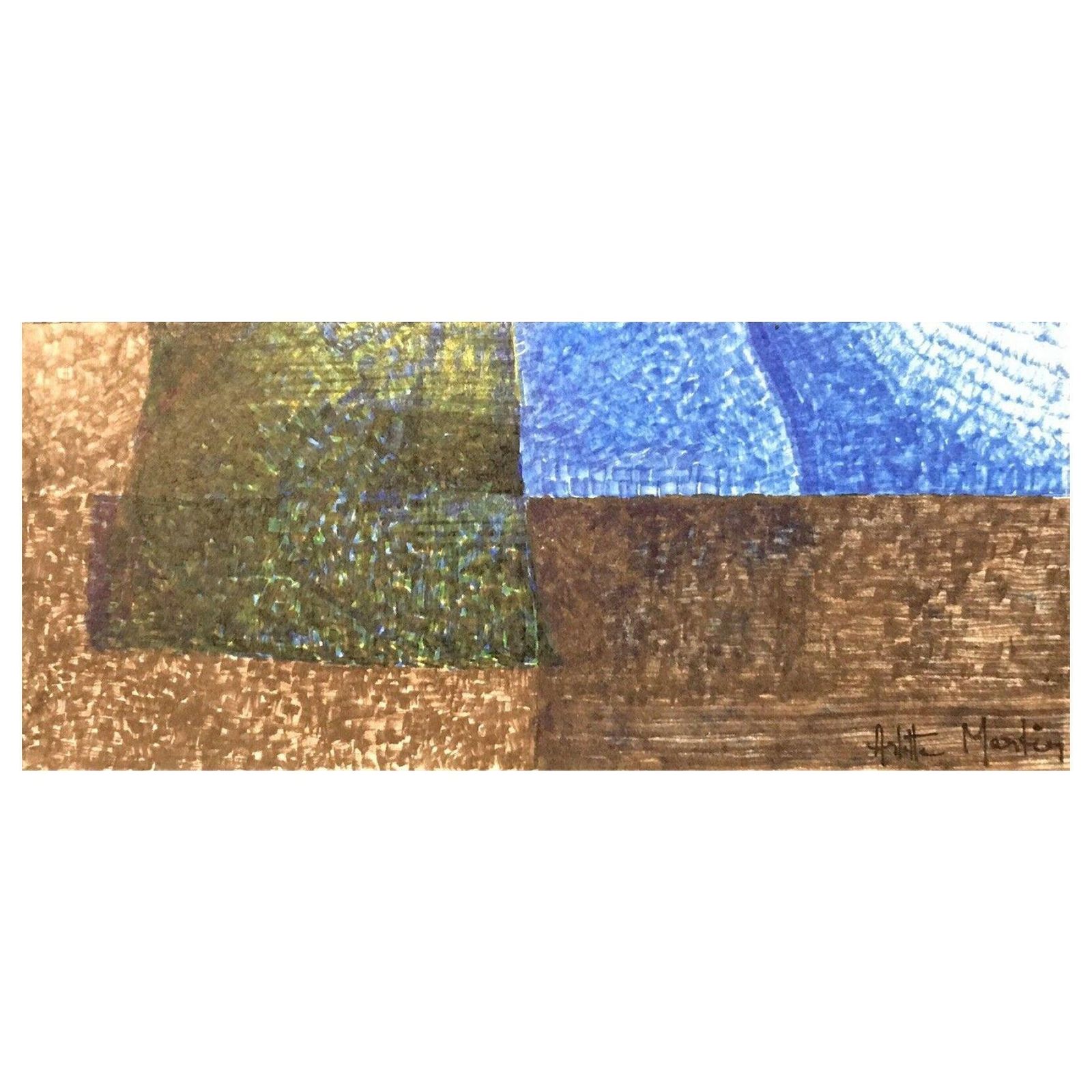 Unknownarlette Martin Fine French Geometric Abstract Painting, Signed20th Century