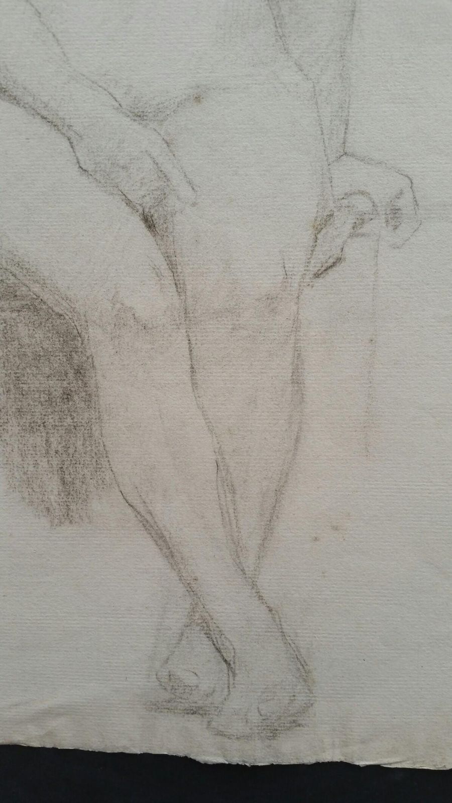 Unknownenglish Graphite Portrait Sketch Of Female Nude, Seatedcirca 1880 1905 photo 198.0