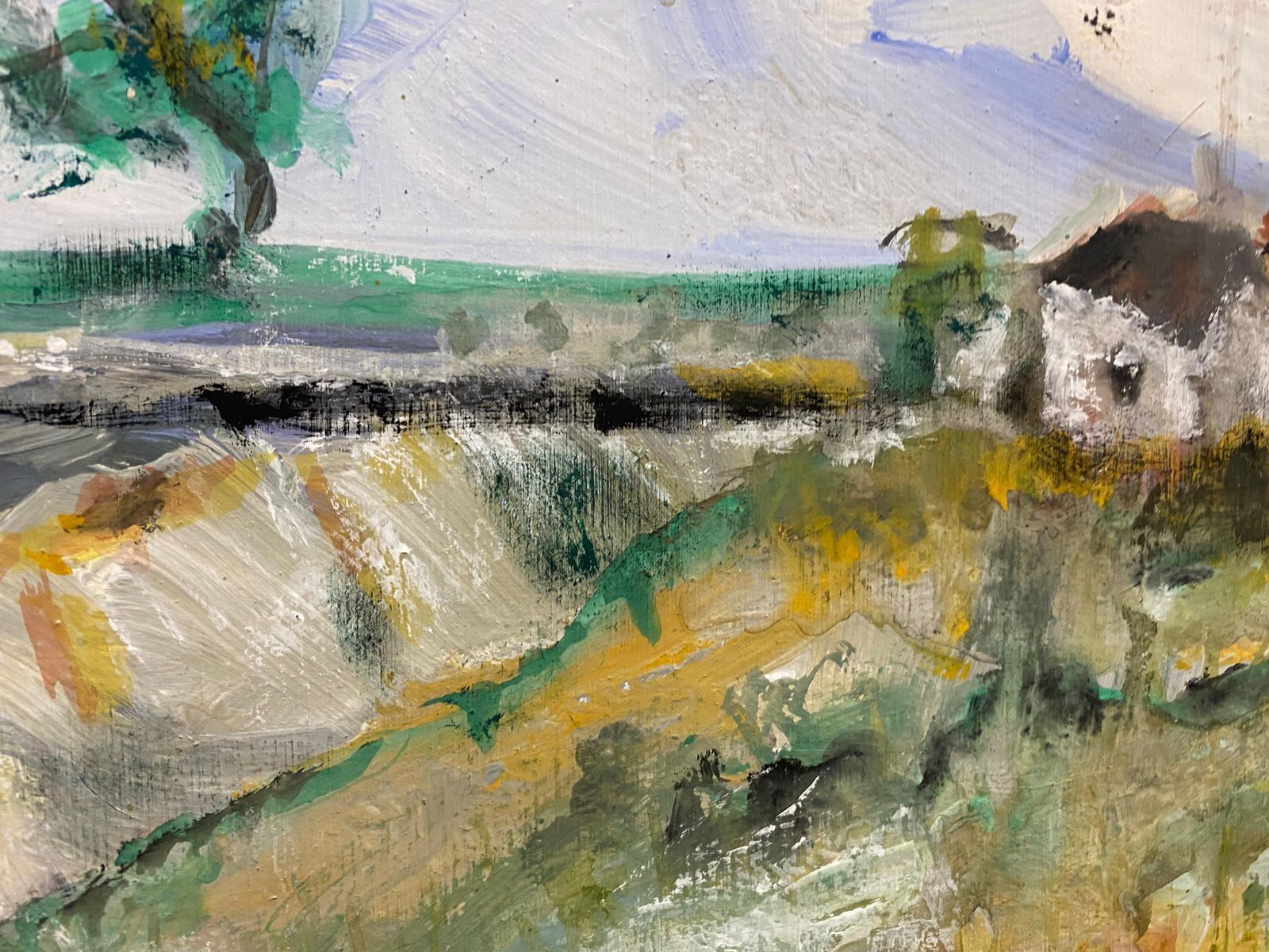 Unknownjacques Pinon, French Signed Expressionist Landscape Paintinglate 20th Century photo for sale