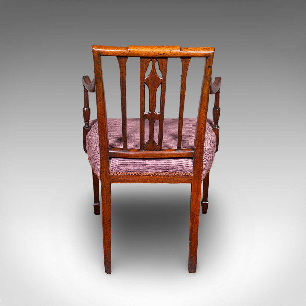 Antique Morning Room Chair English Desk Elbow Seat Sheraton Taste Georgian photo Furniture