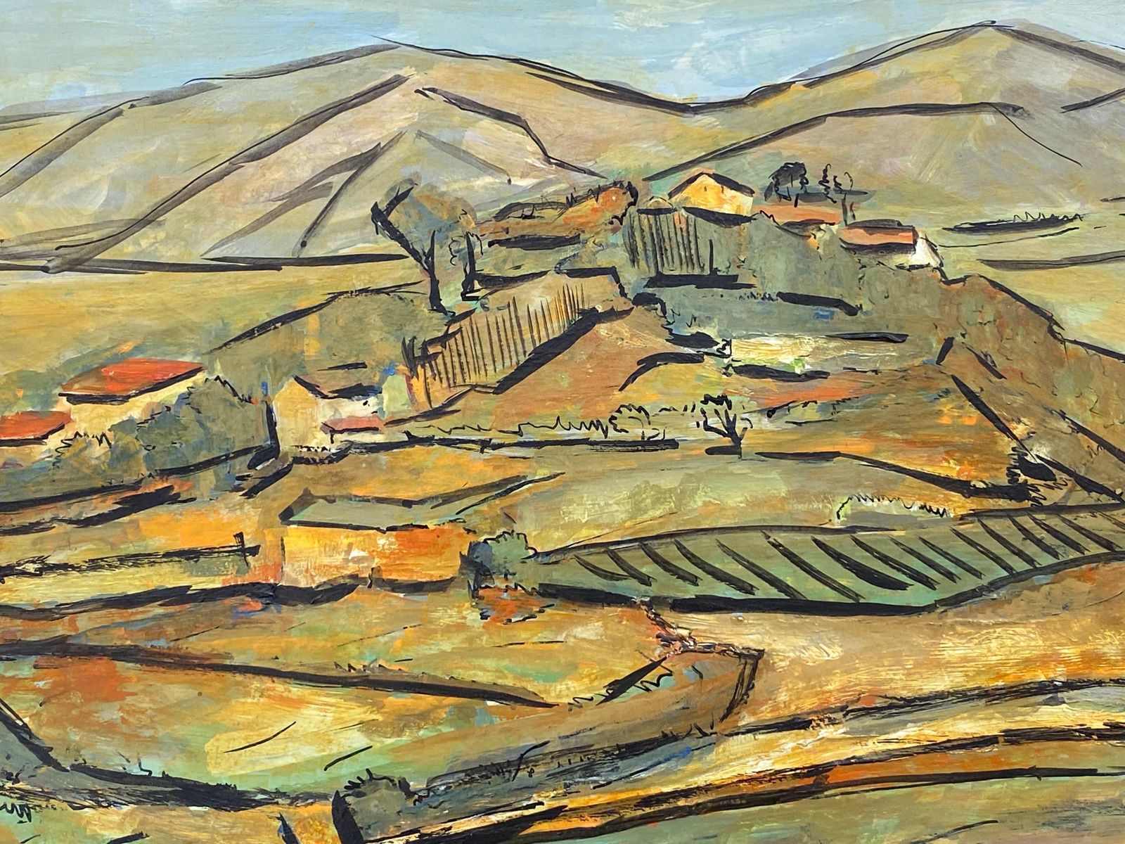 Unknown1950's Modernist Painting, French Landscape1950s photo furniture