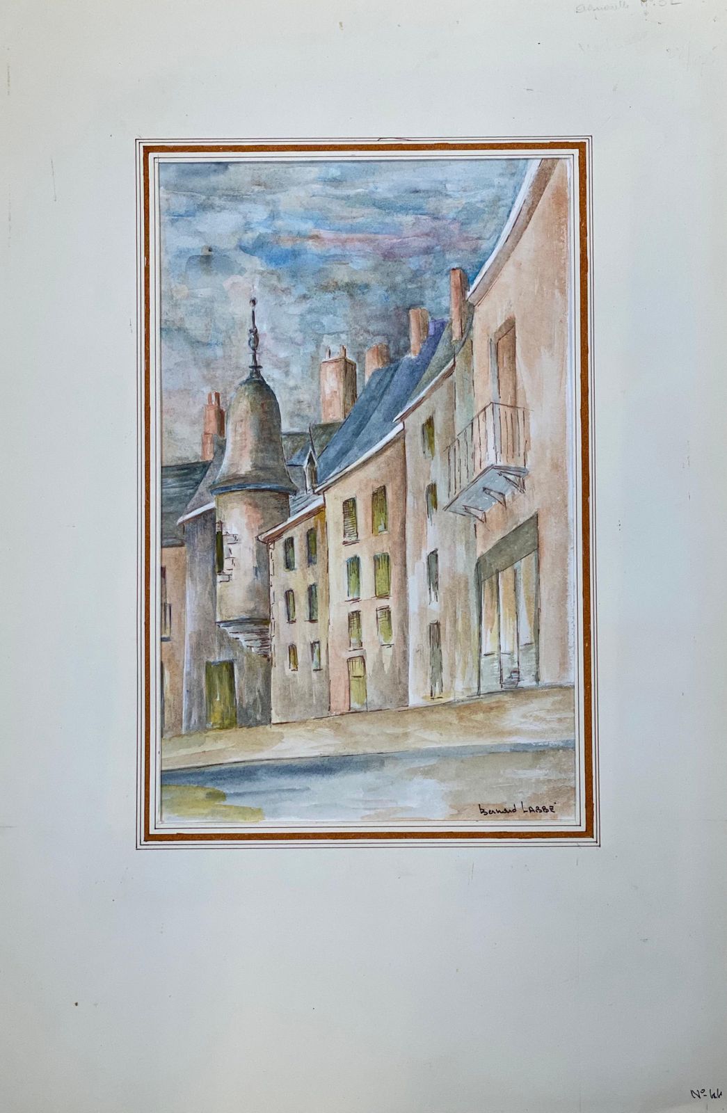 Unknown1950's French Modernist/ Cubist Painting Signed, Tall French Buildings1950s photo furniture