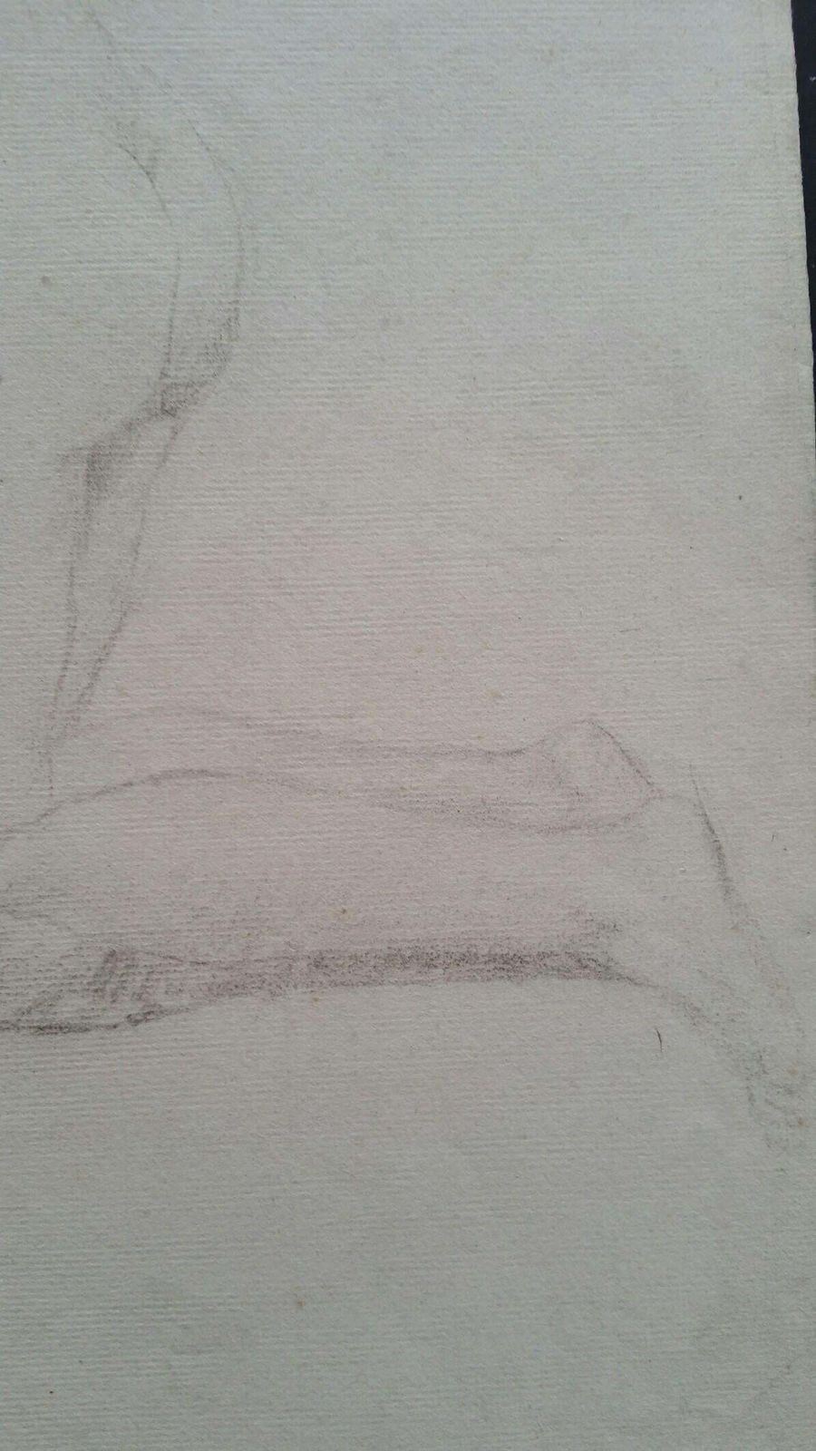 Unknownenglish Graphite Portrait Sketch Of Female Nude, Kneelingcirca 1880 1905 photo Art