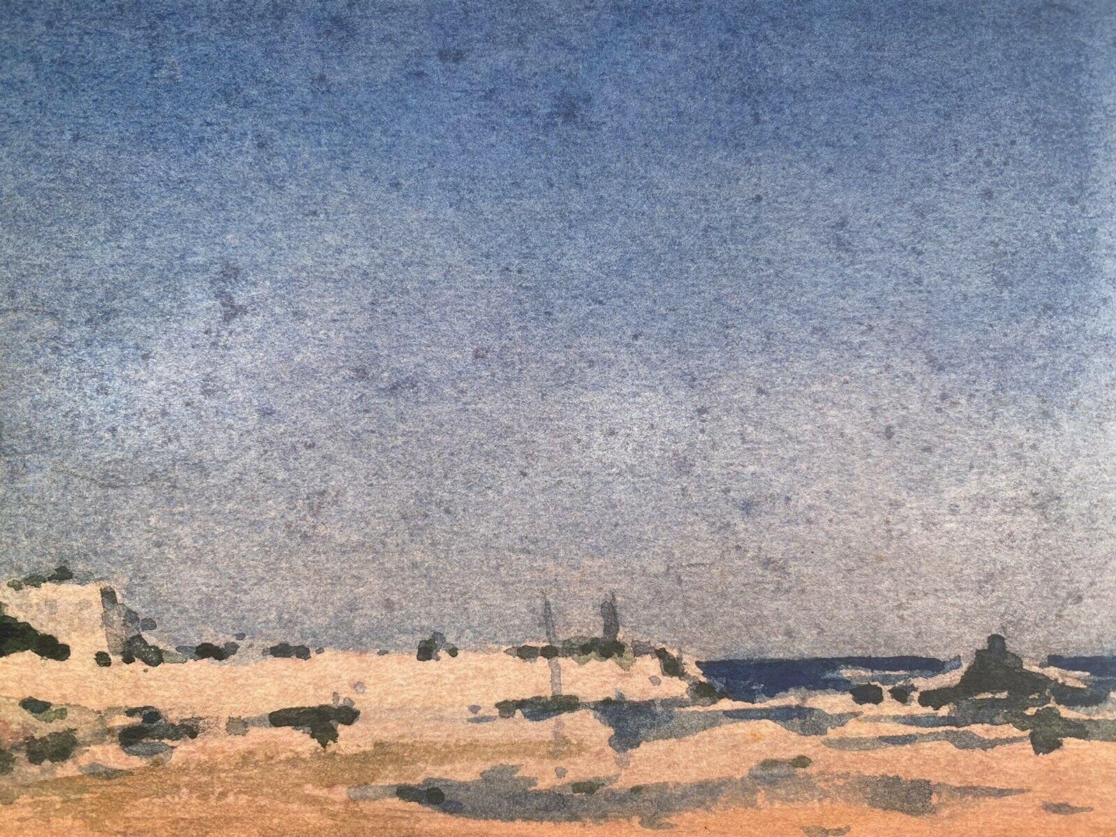 Unknownmaurice Mazeilie, French Impressionist Painting, Brittany Coast Blue Skies20th Century photo furniture
