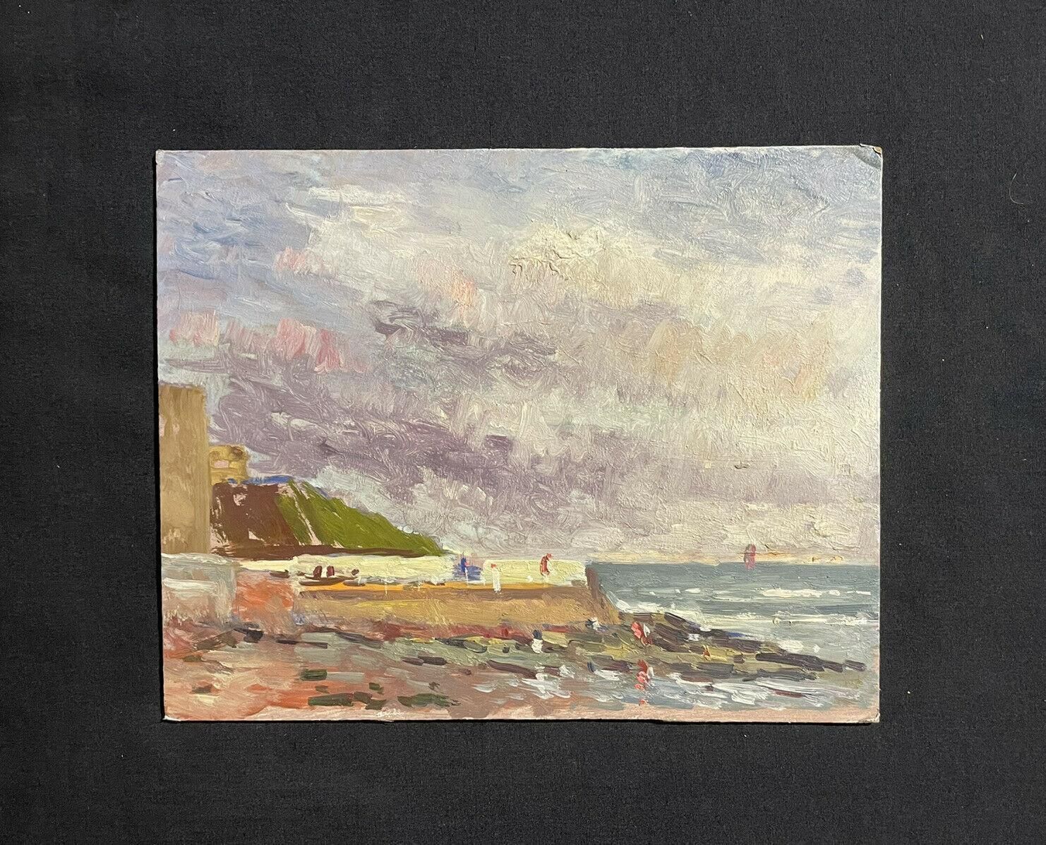 Unknownmaurice Mazeilie, French Impressionist Oil Ocean Beach Coastal View20th Century photo for sale