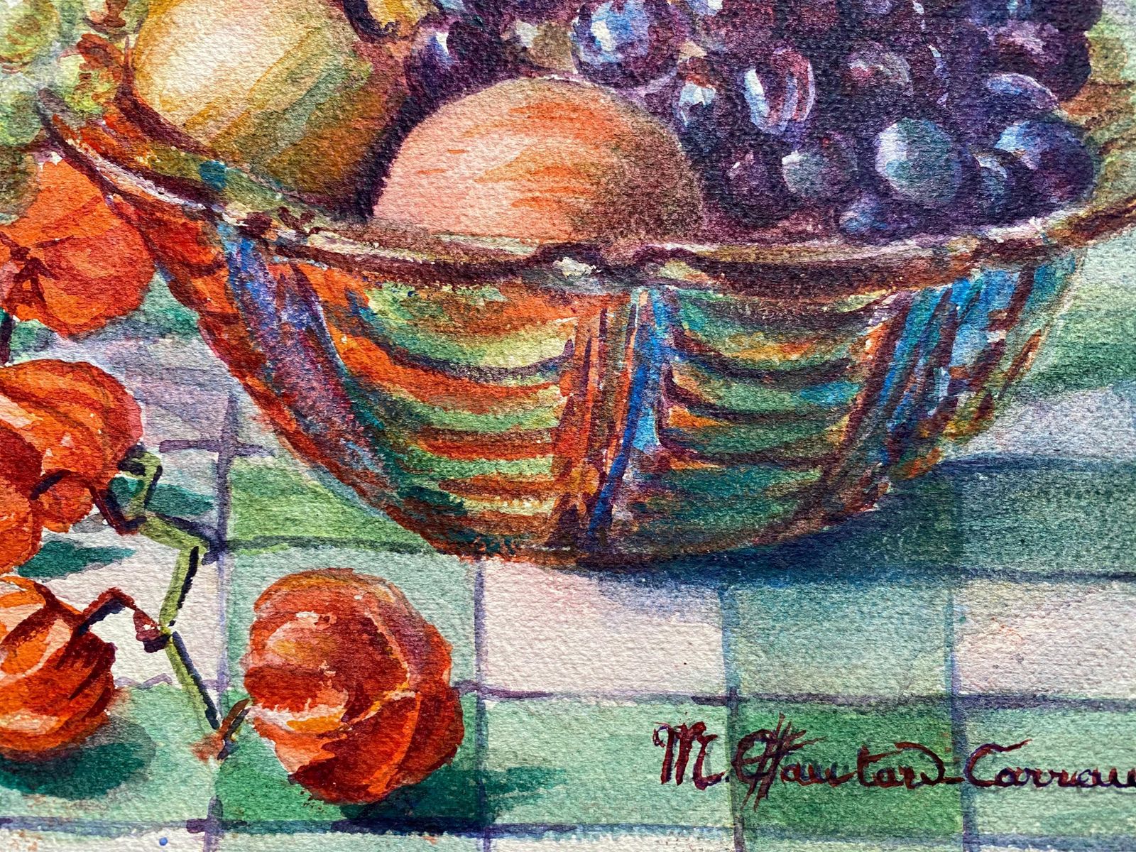 Unknownearly 1900's French Impressionist Signed Watercolour By Marie Carreaucirca 1900s photo Art