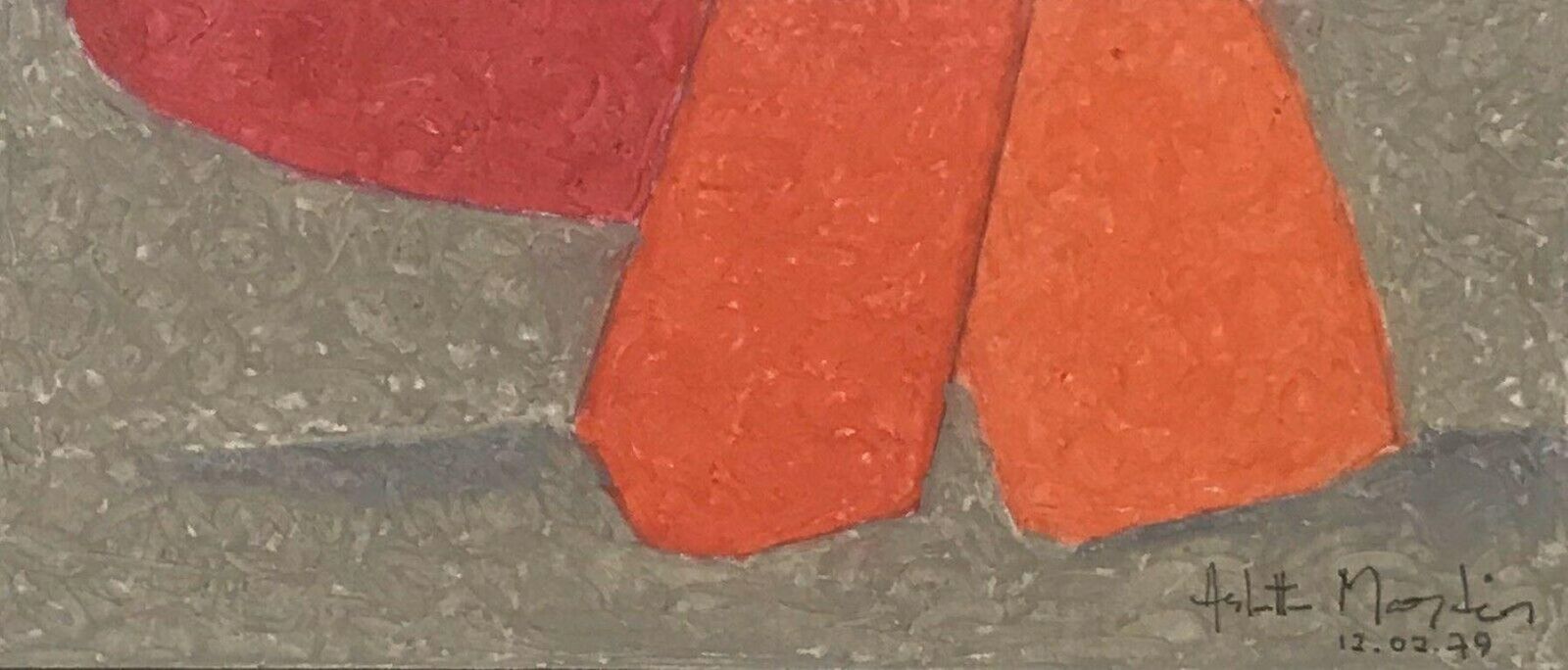 Unknownarlette Martin Superb French Geometric Abstract Painting   197920th Century photo vinterior