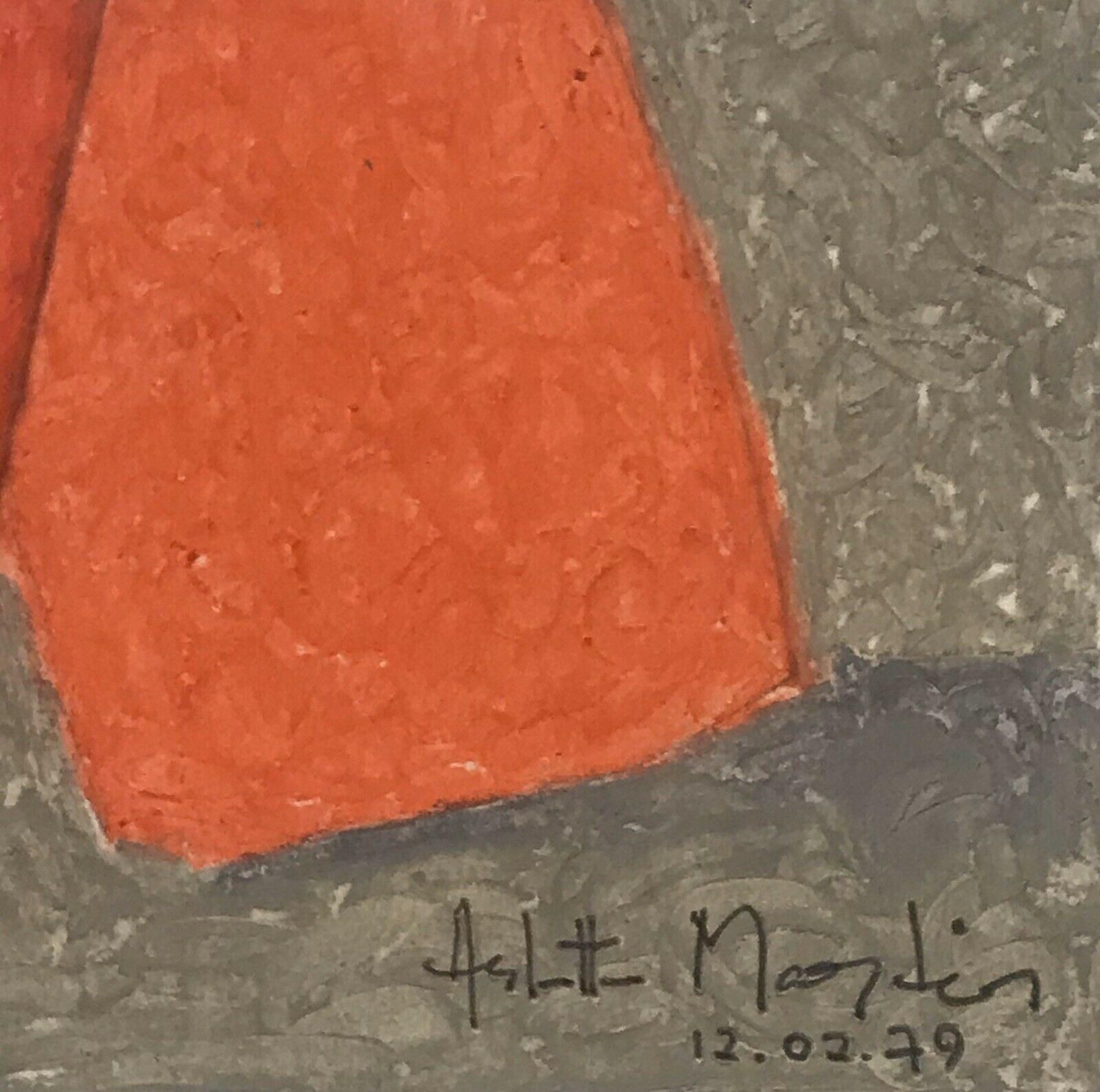 Unknownarlette Martin Superb French Geometric Abstract Painting   197920th Century photo buy