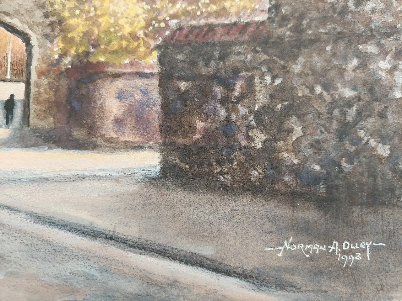 English  School20th Century Traditional English Painting Rochester Cathedral Priory Gate, Kent20th Century photo vintage