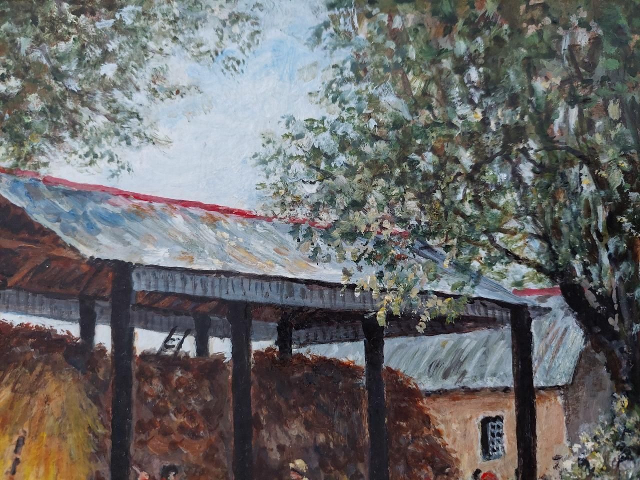 English  Schooltraditional English Painting Cornish Haybarn On Farm Near Launceston, Cornwall20th Century photo Art