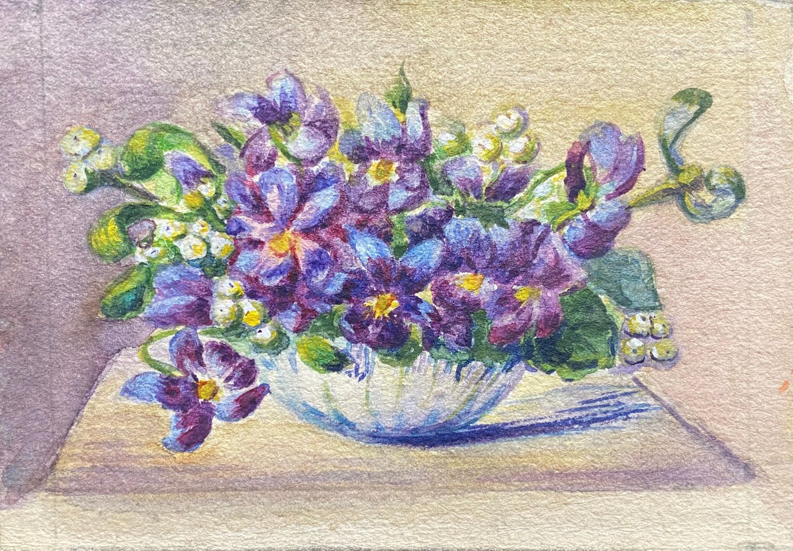 Unknown4 X Early 1900s French Impressionist Signed Flower Watercolours By Marie Carreaucirca 1900s photo 450.0