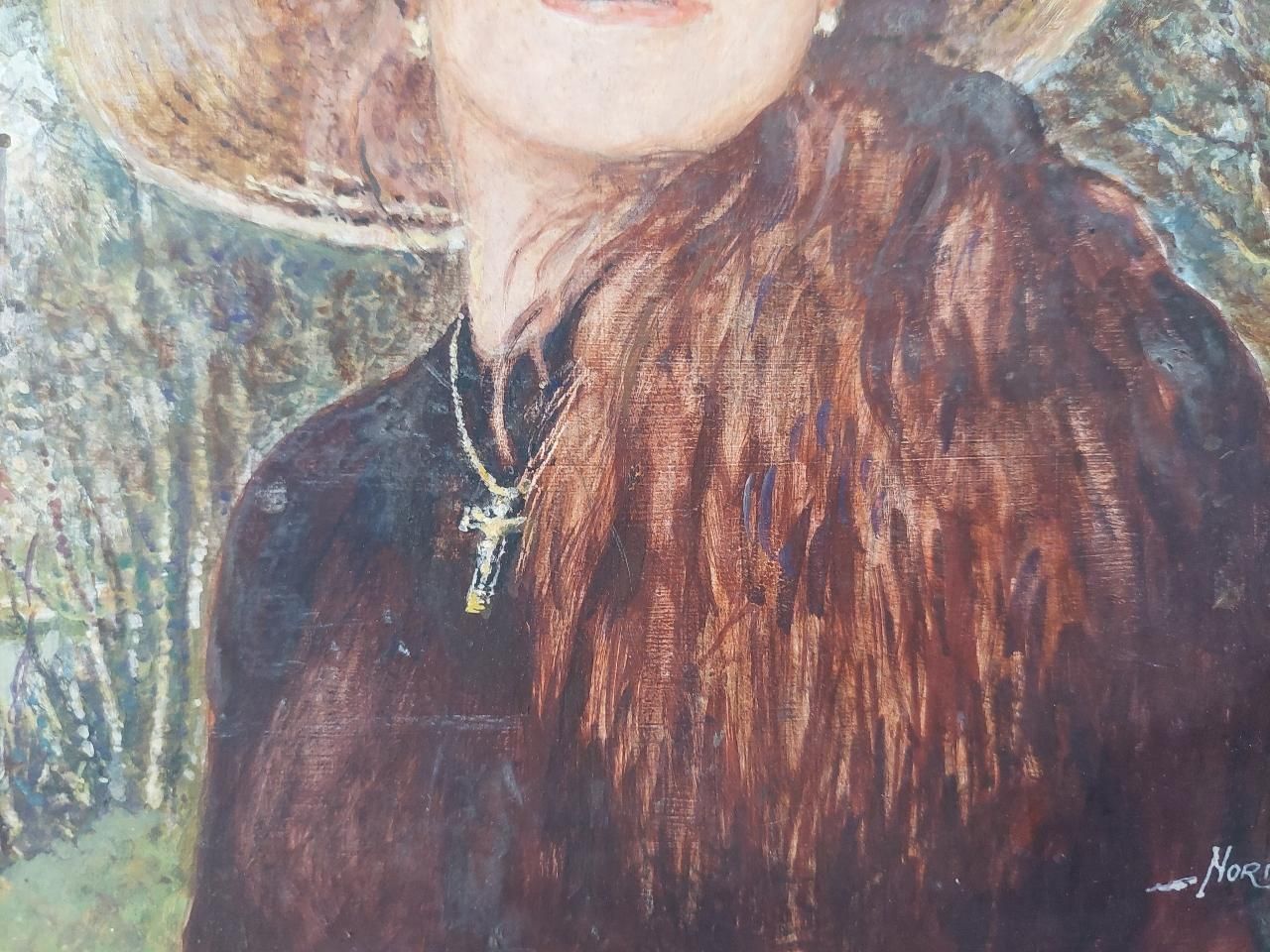 photo furniture English  Schooltraditional English Painting Portrait Of Girl With Auburn Hair In Surrey England20th Century