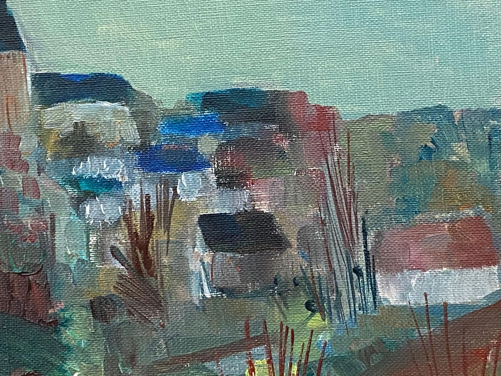 Unknown1950's French Modernist/Cubist Painting Signed, French Landscape20th Century photo Art