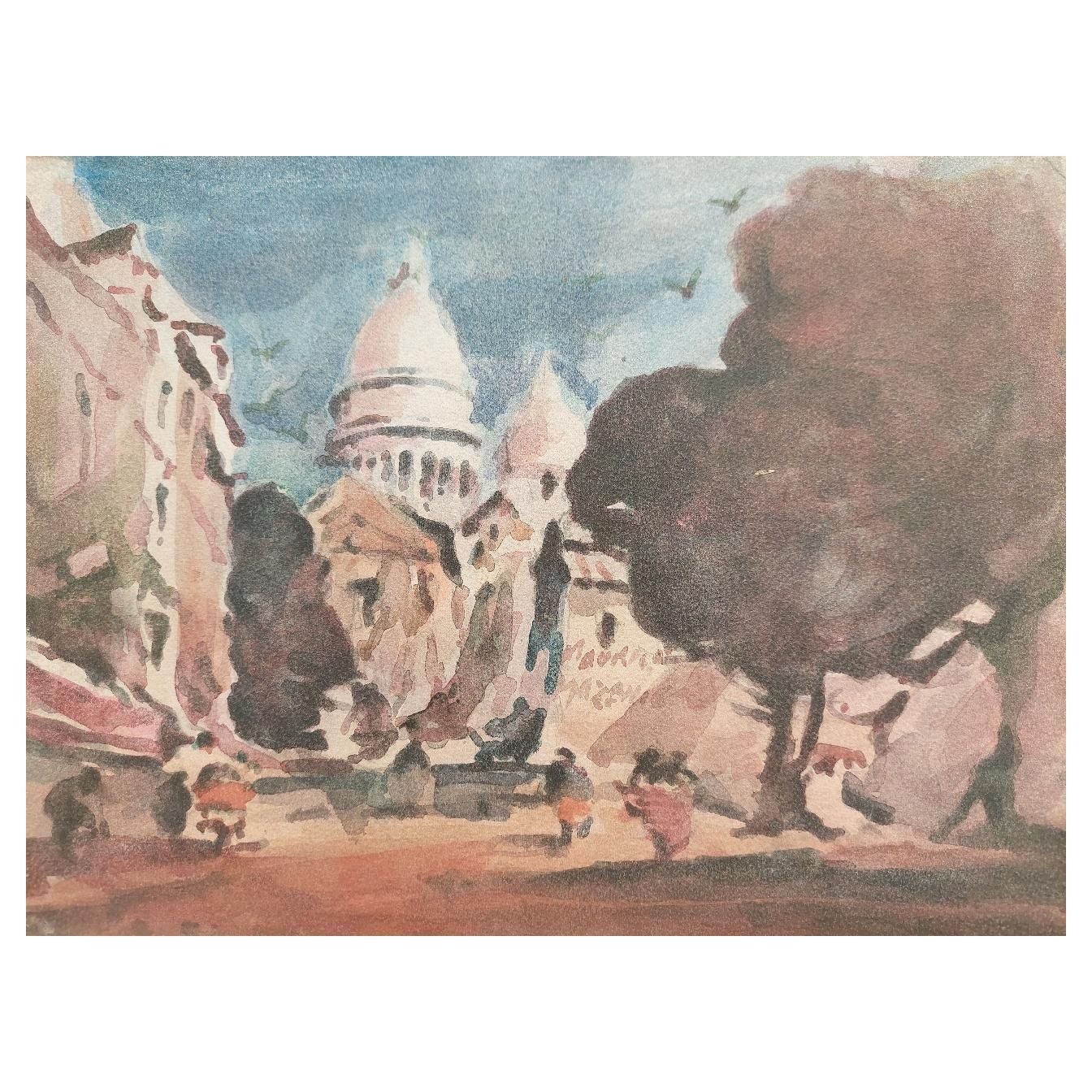 Maurice Mazeiliefrench Modernist Cubist Painting Sacre Coeur In Paris21st Century