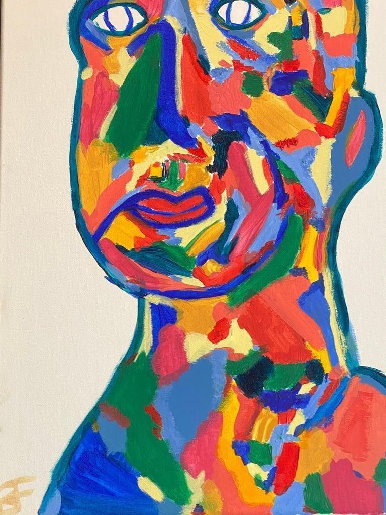 Unknownbolly Frost Contemporary Abstract British Painting, Wacky Portrait Of Man2022 photo Art