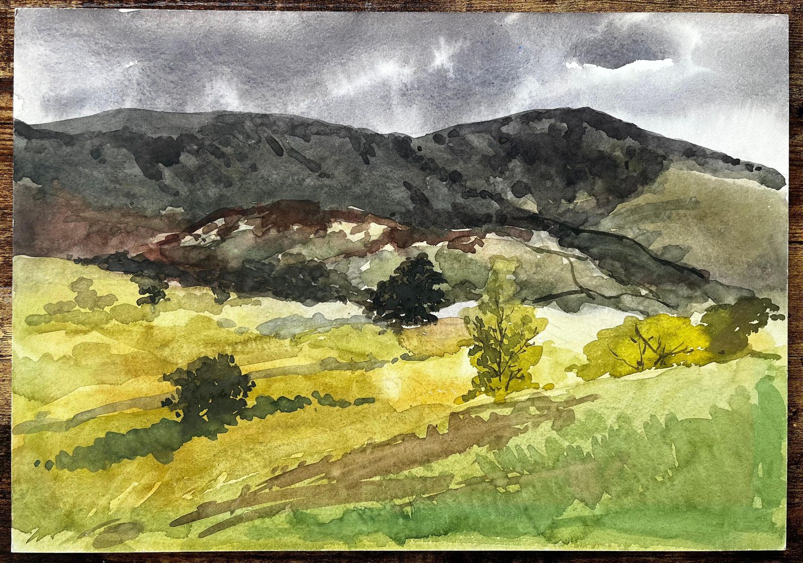 Anthony Herbertcwm Pennant North Wales Watercolour Landscape By Tony Herbert 19741974 photo furniture