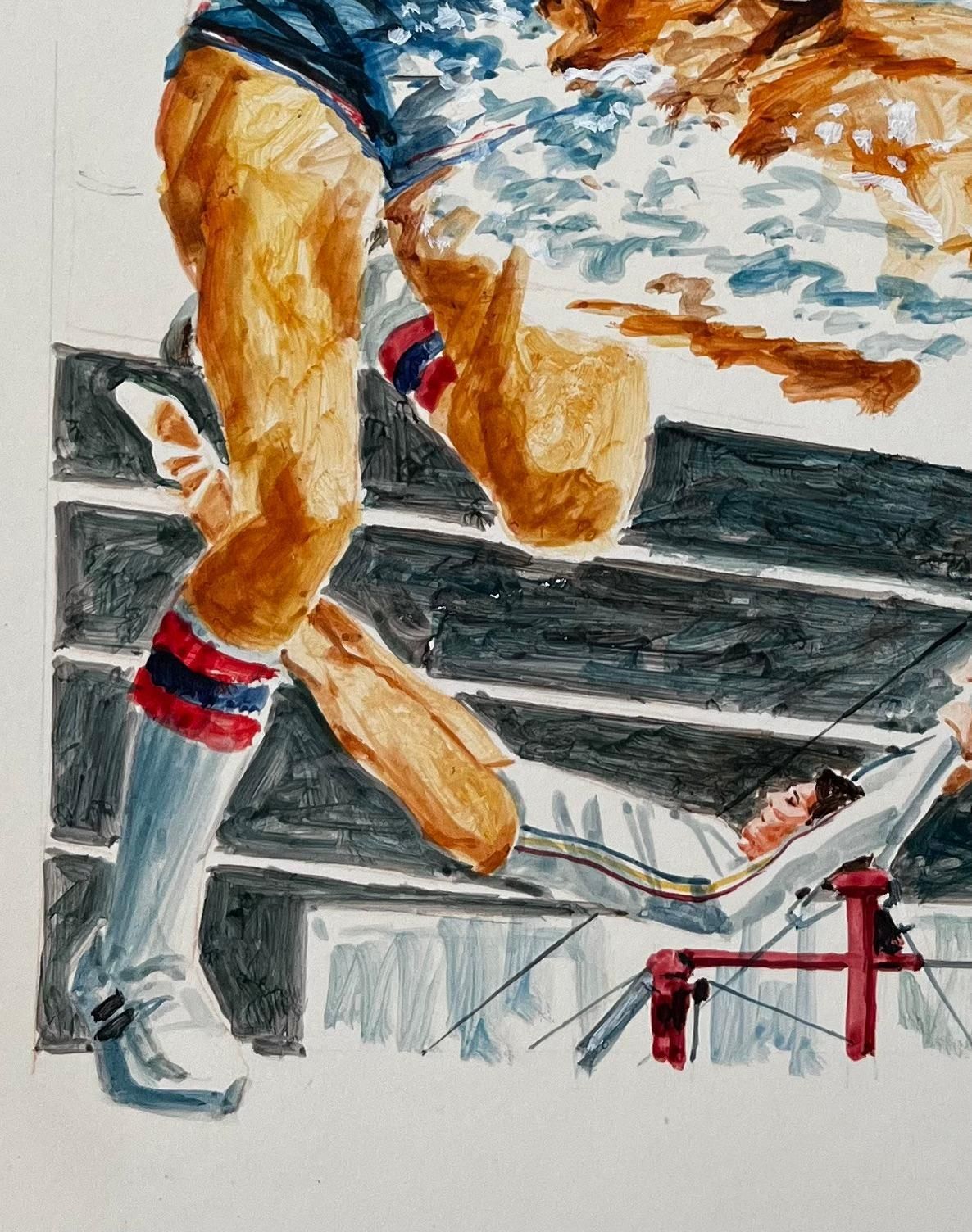Anthony Herbertoriginal Sports Illustration Featuring Olympic Athletes In Action And Gb Swimmer photo vinterior