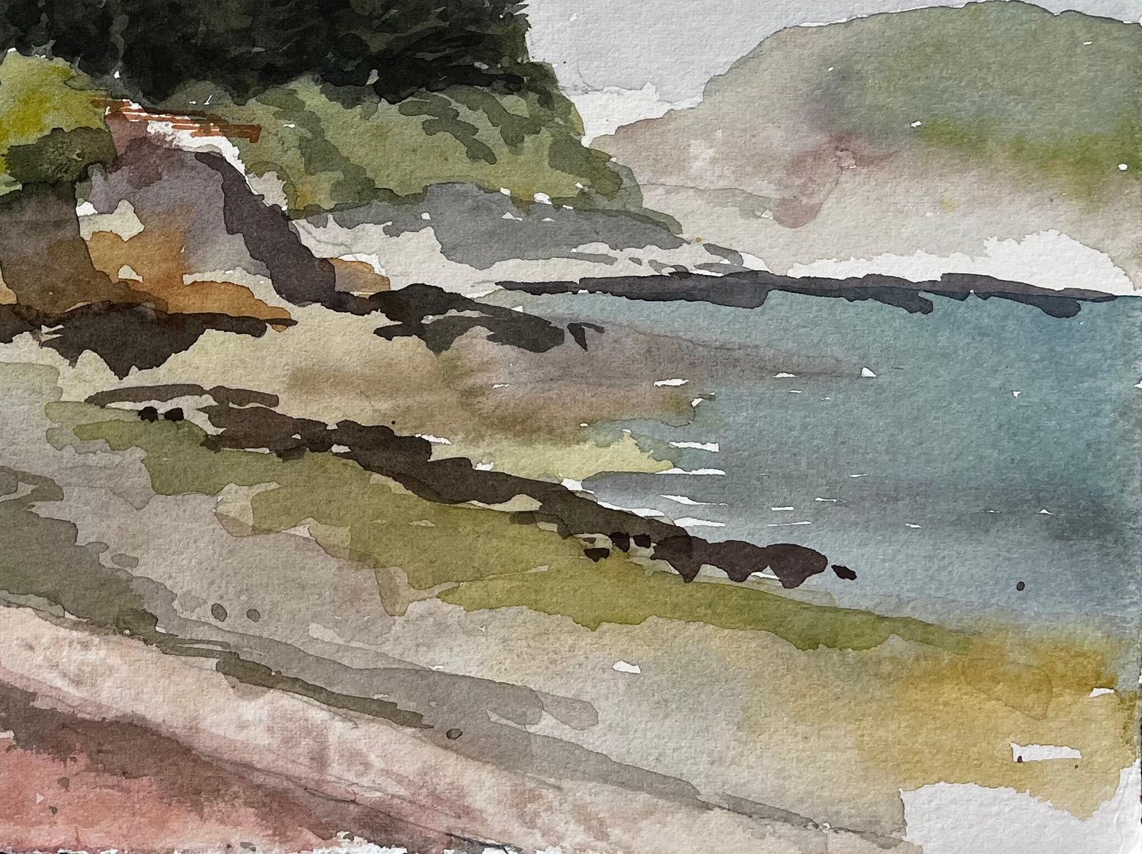 Anthony Herberterquy Brittany Seaside Villa On Clifftop With Rocky Shoreline And Coastal Path1985 photo 316.0