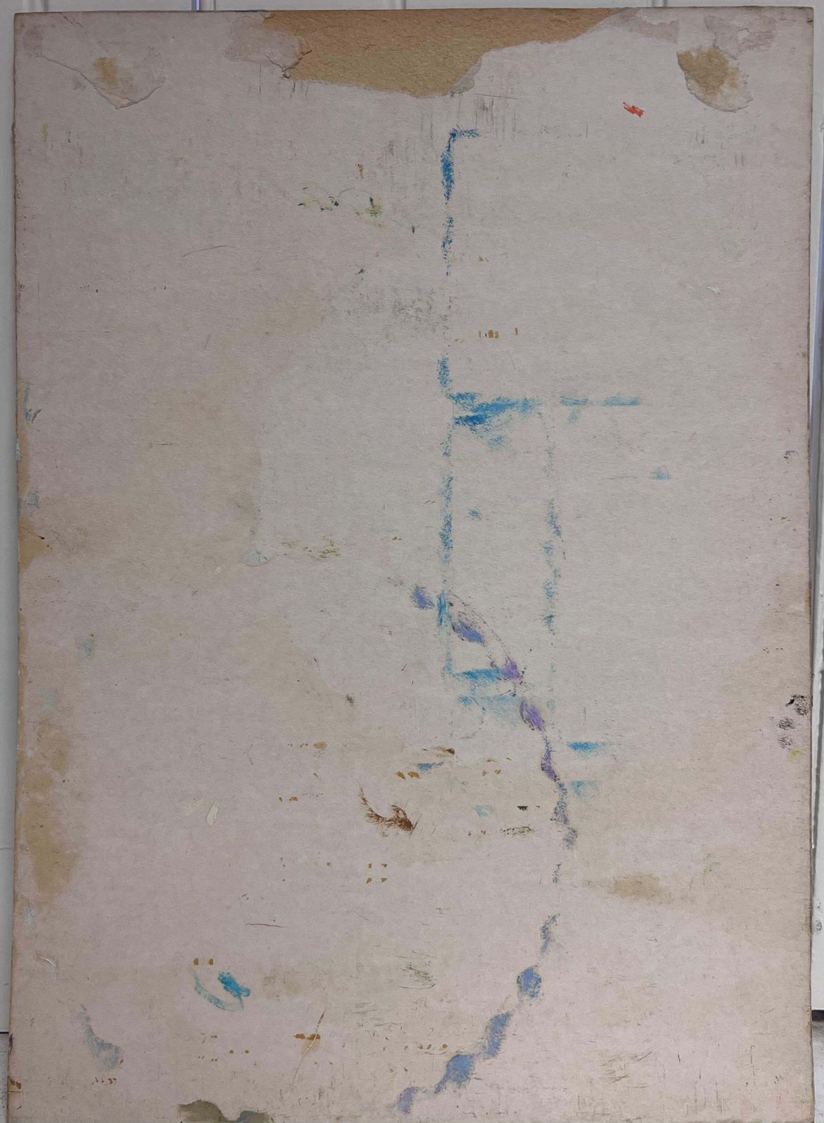 photo for sale Jean Fouriesnow Covered Spine Church Roof French 20th C. Oil Painting Village Landscape
