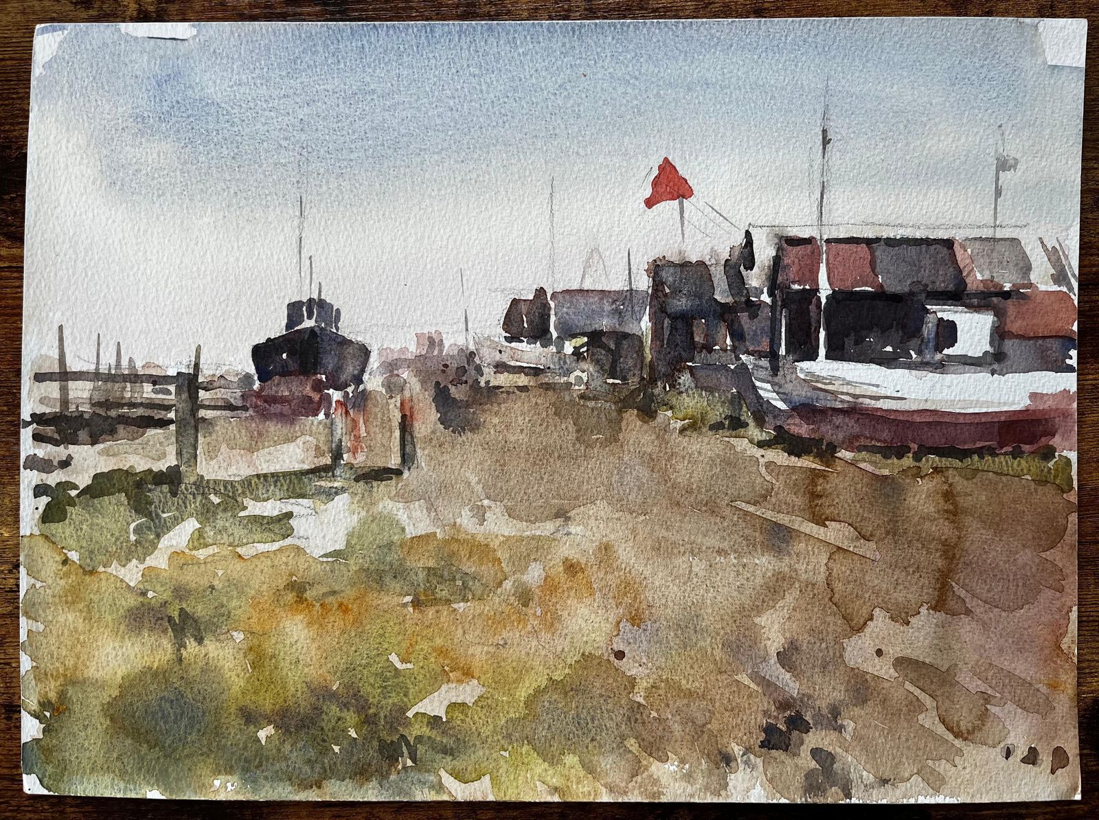 Anthony Herbertfishing Boats And Boat Sheds On Coastal Marsh May 1998 By Tony Herbert1998 photo furniture