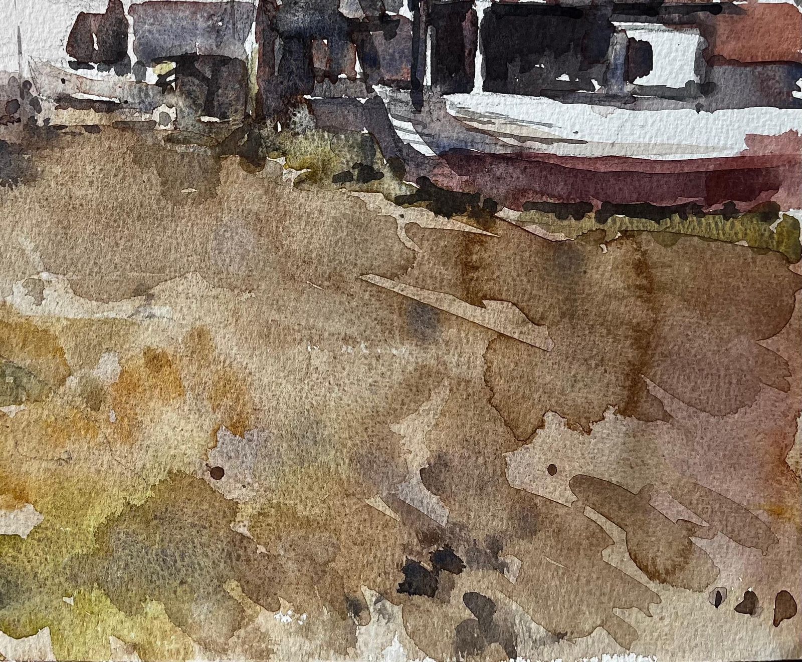 Anthony Herbertfishing Boats And Boat Sheds On Coastal Marsh May 1998 By Tony Herbert1998 photo Art