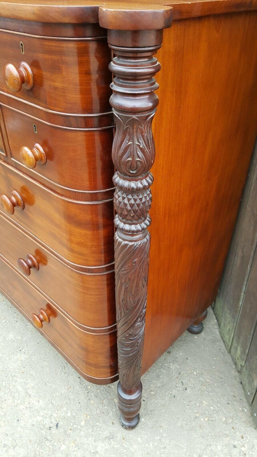 photo for sale Superb Quality Victorian Mahogany Chest Of Drawers Attributed To Samuel Mcintire