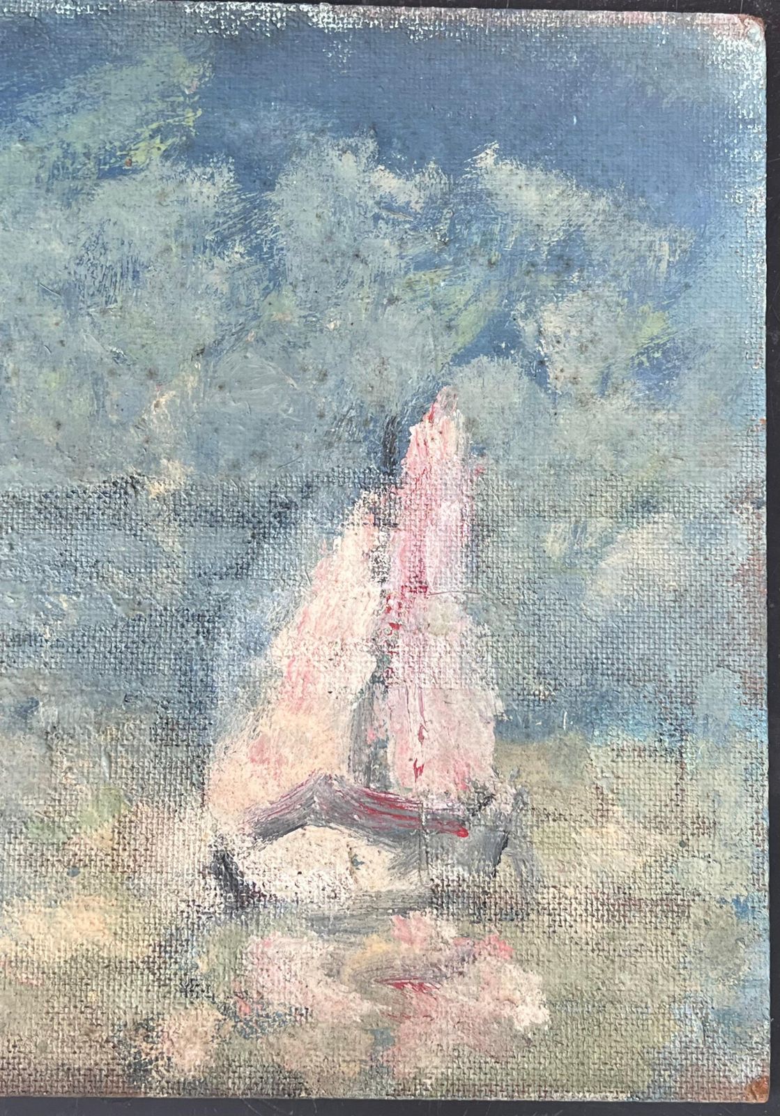 Fanch Lelwhite Sailing Boats In Summer Blue Cloudy Seas Impressionist French Oil Painting photo Art