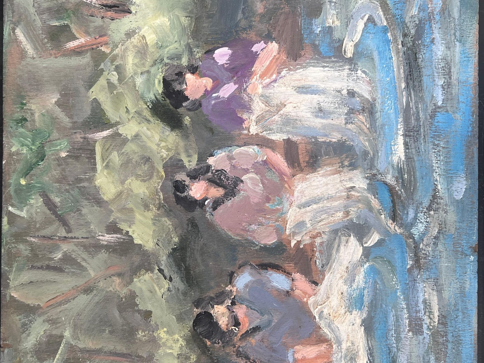 Fanch Lelmaids Washing The Clothes In The Steam French Landscape Oil Painting photo 403.0
