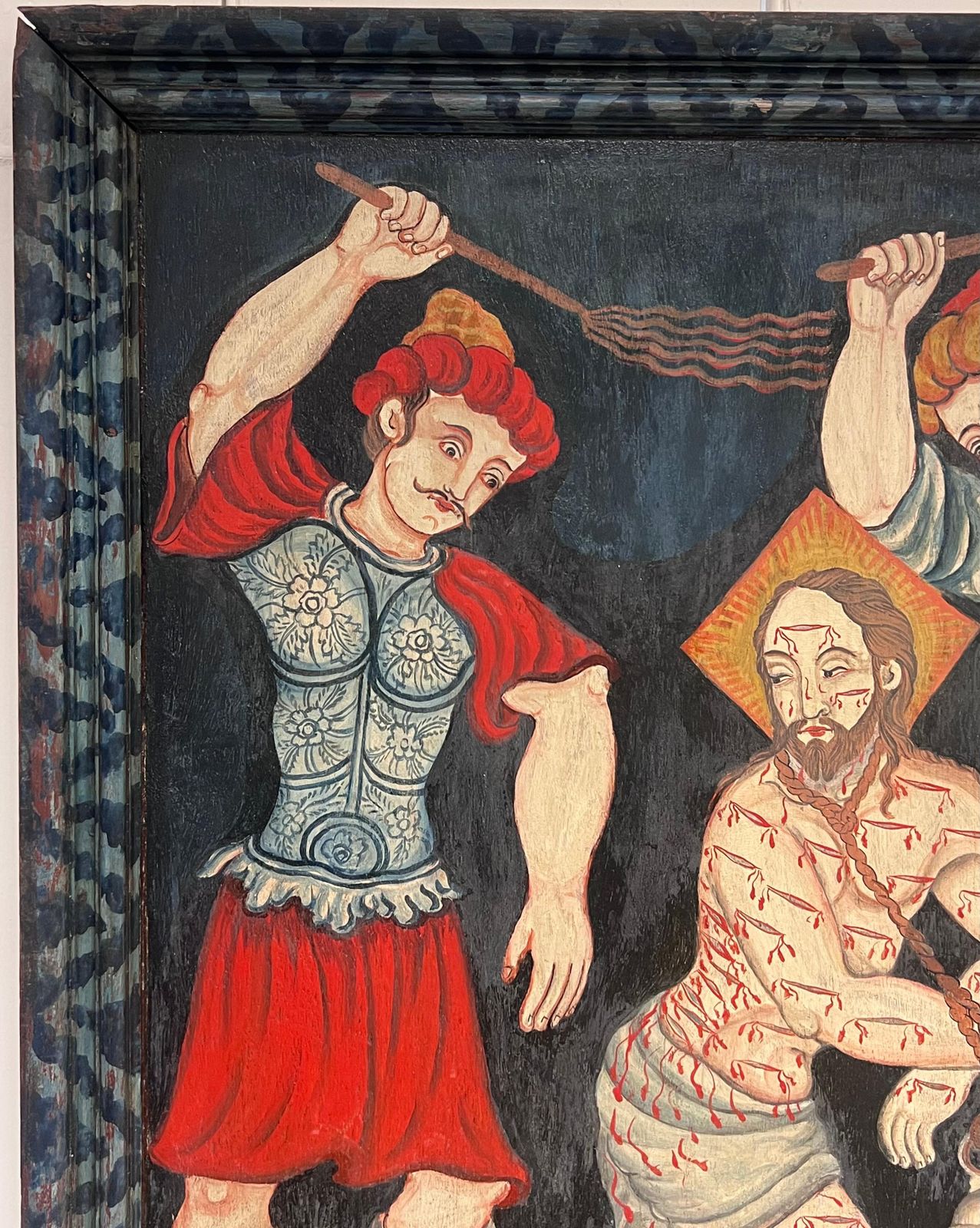 19th Century European Schoolthe Flagellation Of Christ Antique Oil On Wood Panel Painting photo buy
