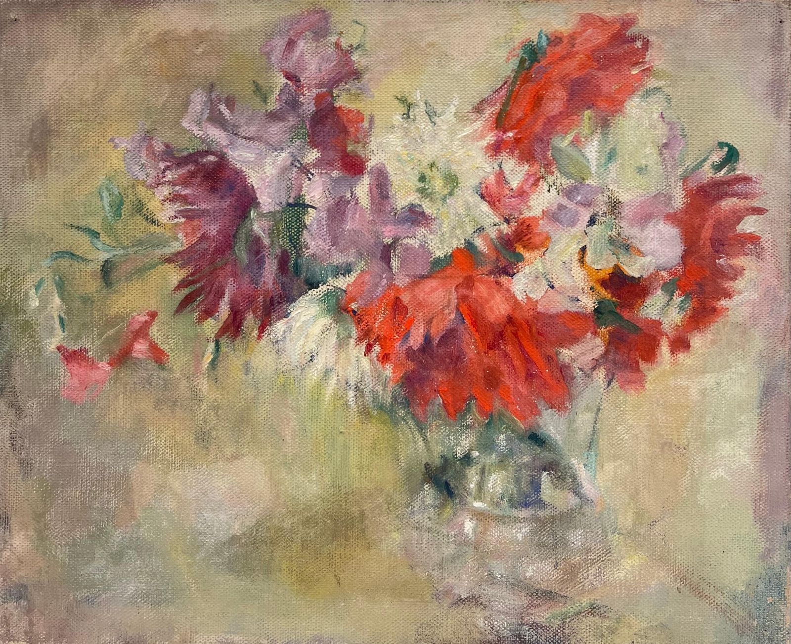 Cécile Hertz Eyrolles (1875 1974)1930's French Post Impressionist Oil Beautiful Still Life Natural Flowers1930's photo 794.0