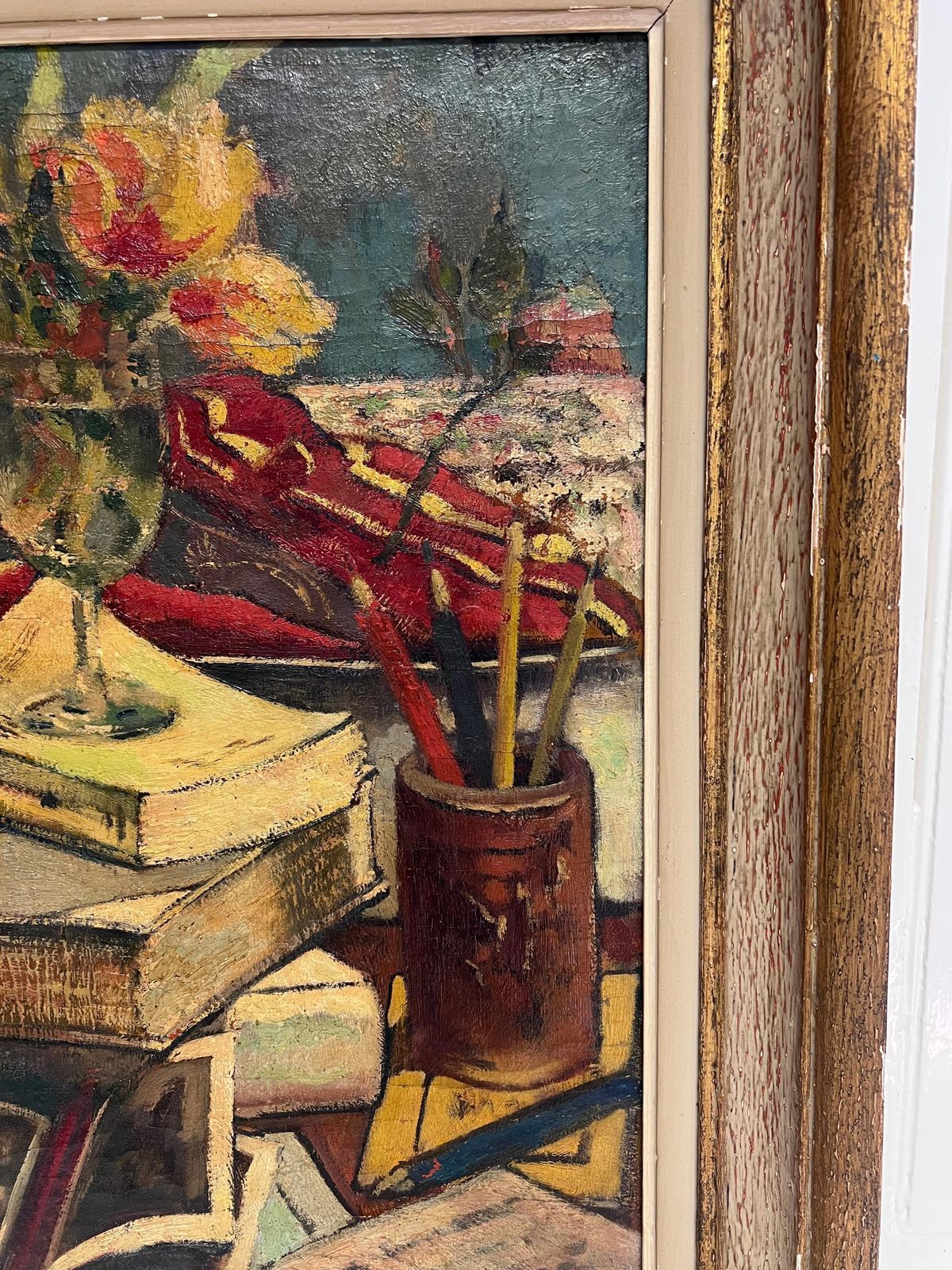 Harry Bloomfield1930's English Impressionist Signed Oil Painting Still Life Thick Impasto Paint1930's photo 1221.0