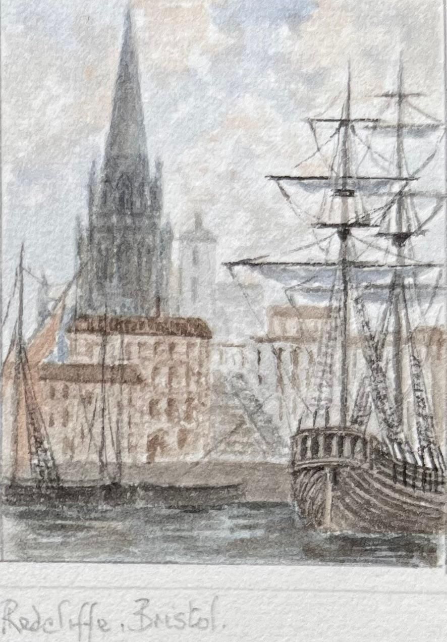 Jack Grunwellset Of Four Miniature Watercolors Of Redcliffe And Bristol Harbour photo Art