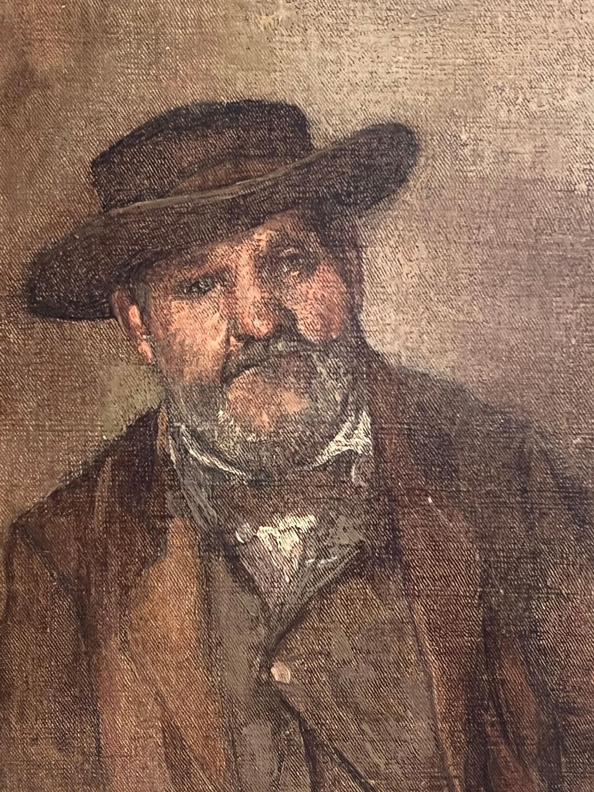 Adolphe Gumery (1861 1943)1880's French Impressionist Oil Painting Portrait Ambroise Vollard Famous Dealer1883 photo vinterior