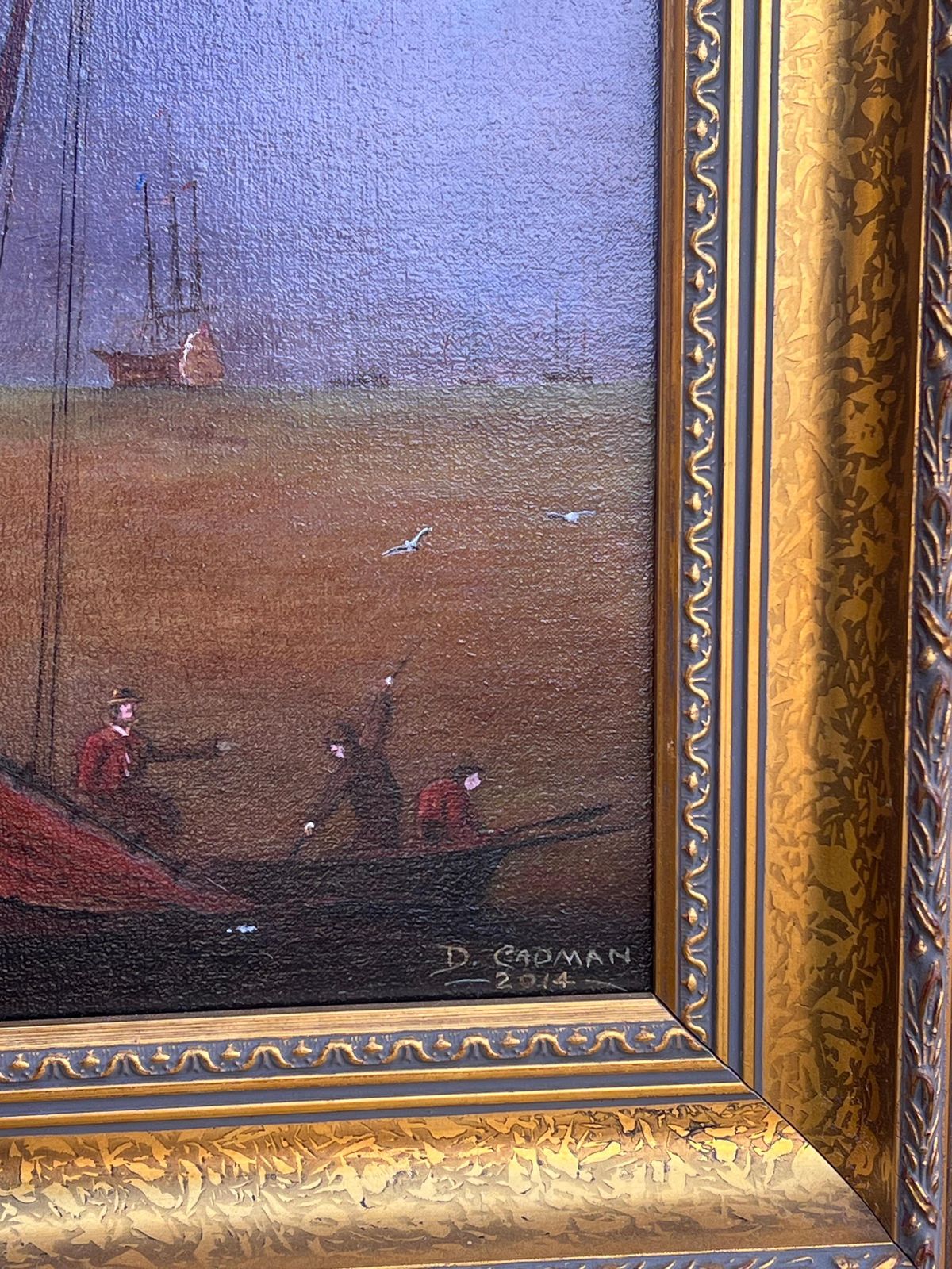 D. Cadmanhuge British Maritime Historical Naval Warship The Royal Sovereign Oil Painting2014 photo 1752.0