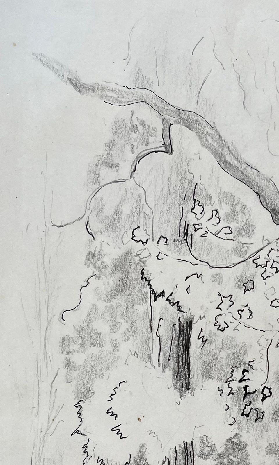 Anne Marie Migette Perardmid 20th Century Post Impressionist Pencil Drawing Of Woman On Park Bench photo 464.0