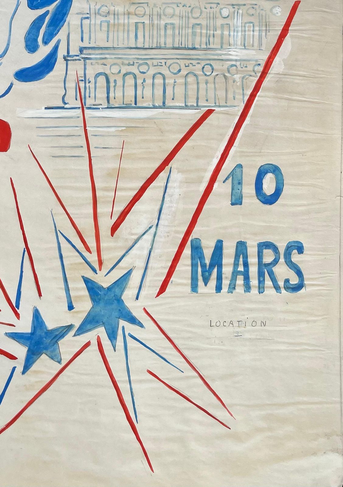 Anne Marie Migette Perardoriginal French Poster Artwork For Gala De Saint Cyr à L’opéra photo buy