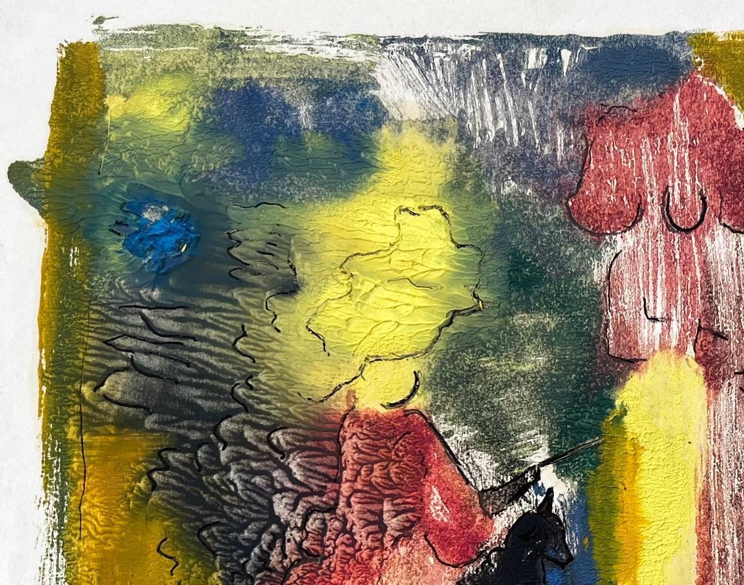 Anne Marie Migette Perardromeo And Juliette Dramatic Abstract Painting In Rich Mixed Media photo for sale