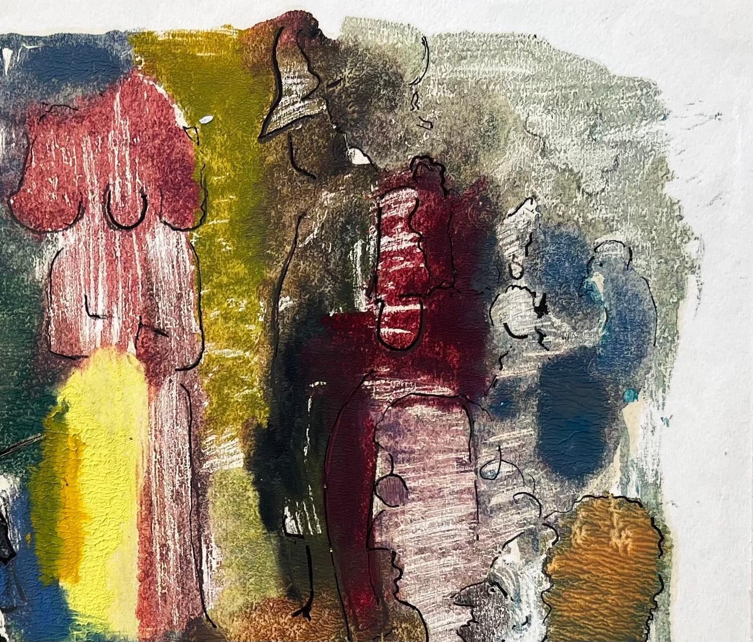 Anne Marie Migette Perardromeo And Juliette Dramatic Abstract Painting In Rich Mixed Media photo 687.0
