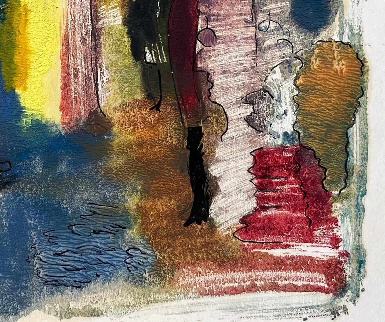 Anne Marie Migette Perardromeo And Juliette Dramatic Abstract Painting In Rich Mixed Media photo vinterior