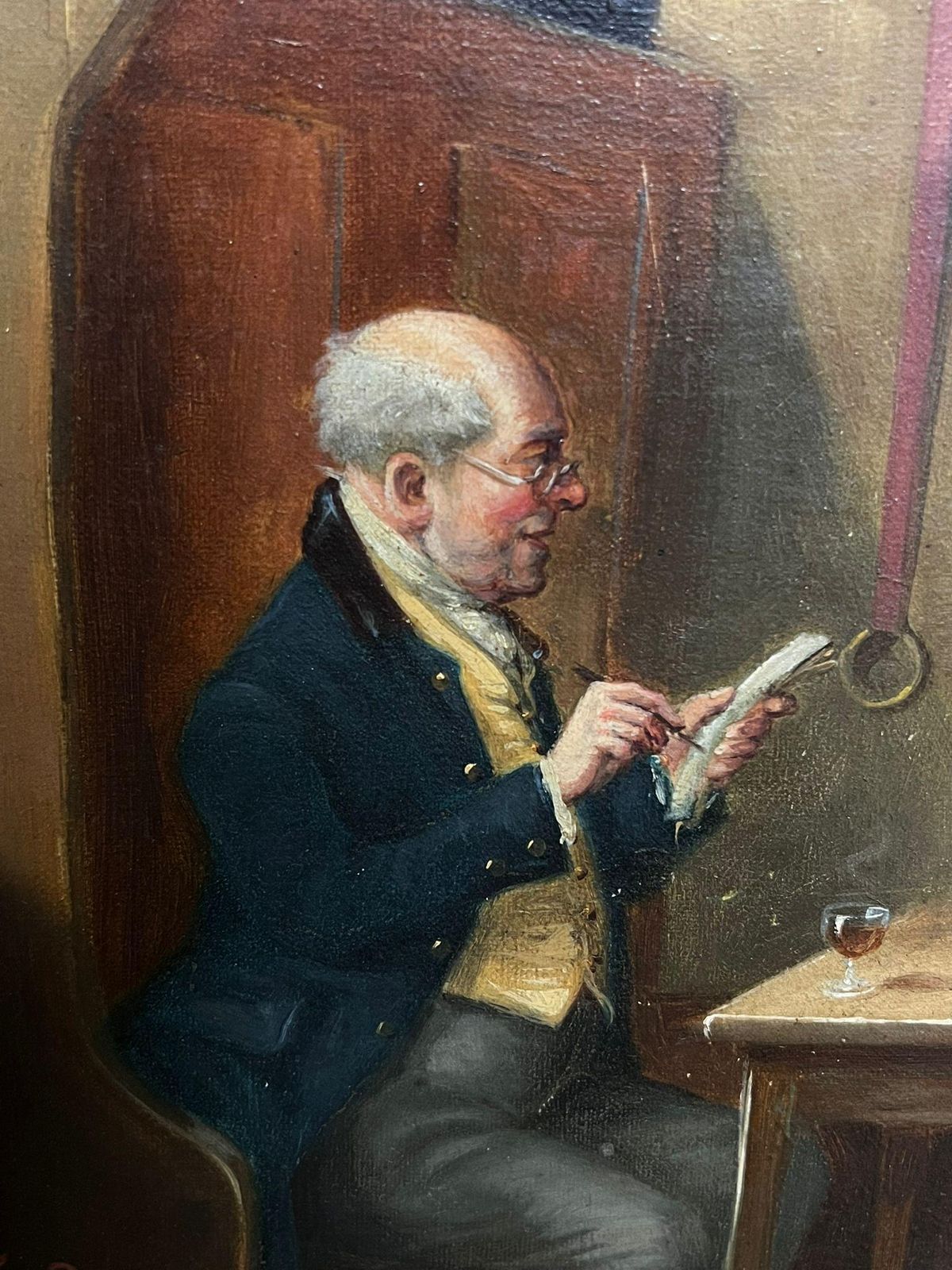 Alexander Austen (1859 1924)victorian Tavern Scene Three Gentlemen In Conversation Over Drinks Oil Painting photo vinterior